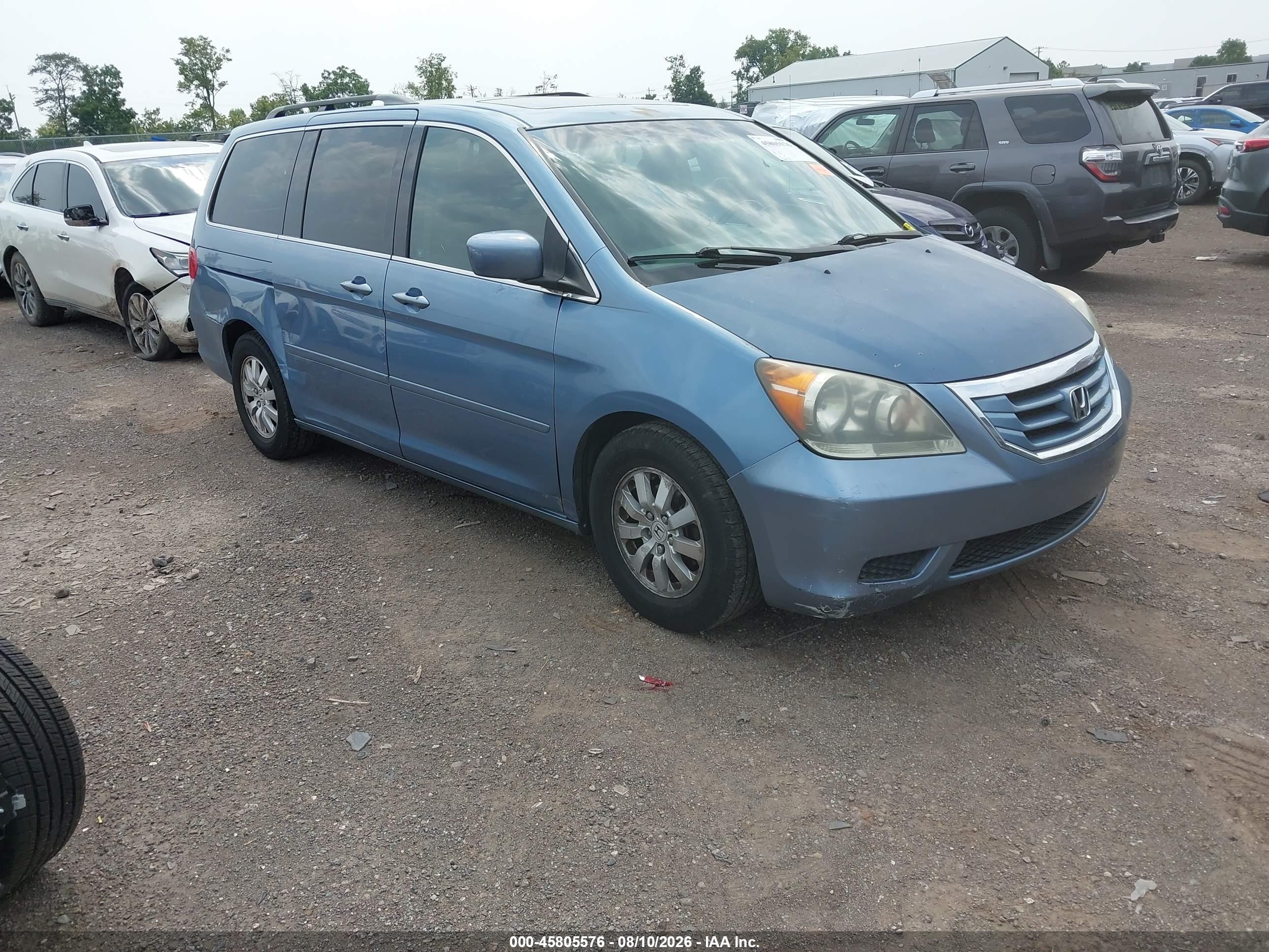 2009 Honda Odyssey Ex-l Light Blue vin: 5FNRL38789B001154