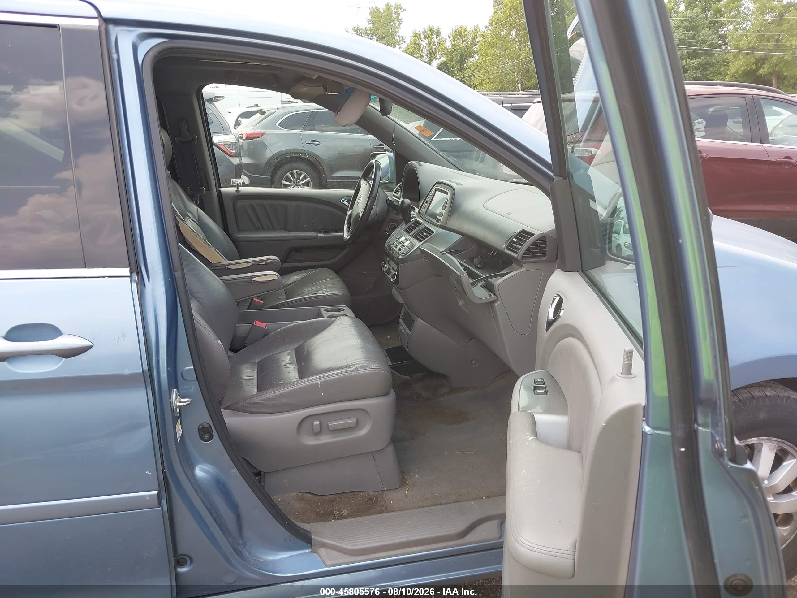 2009 Honda Odyssey Ex-l Light Blue vin: 5FNRL38789B001154