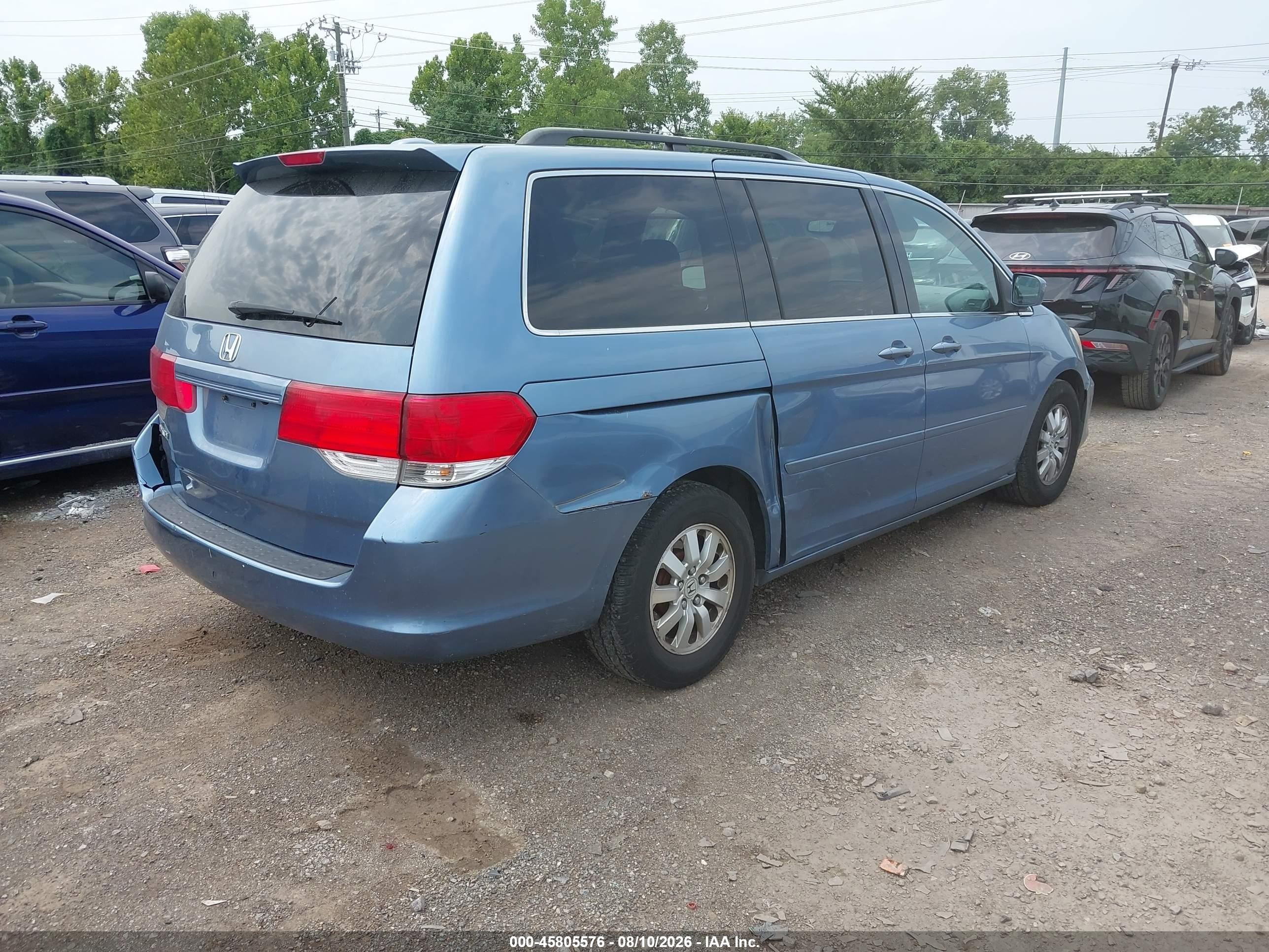 2009 Honda Odyssey Ex-l Light Blue vin: 5FNRL38789B001154