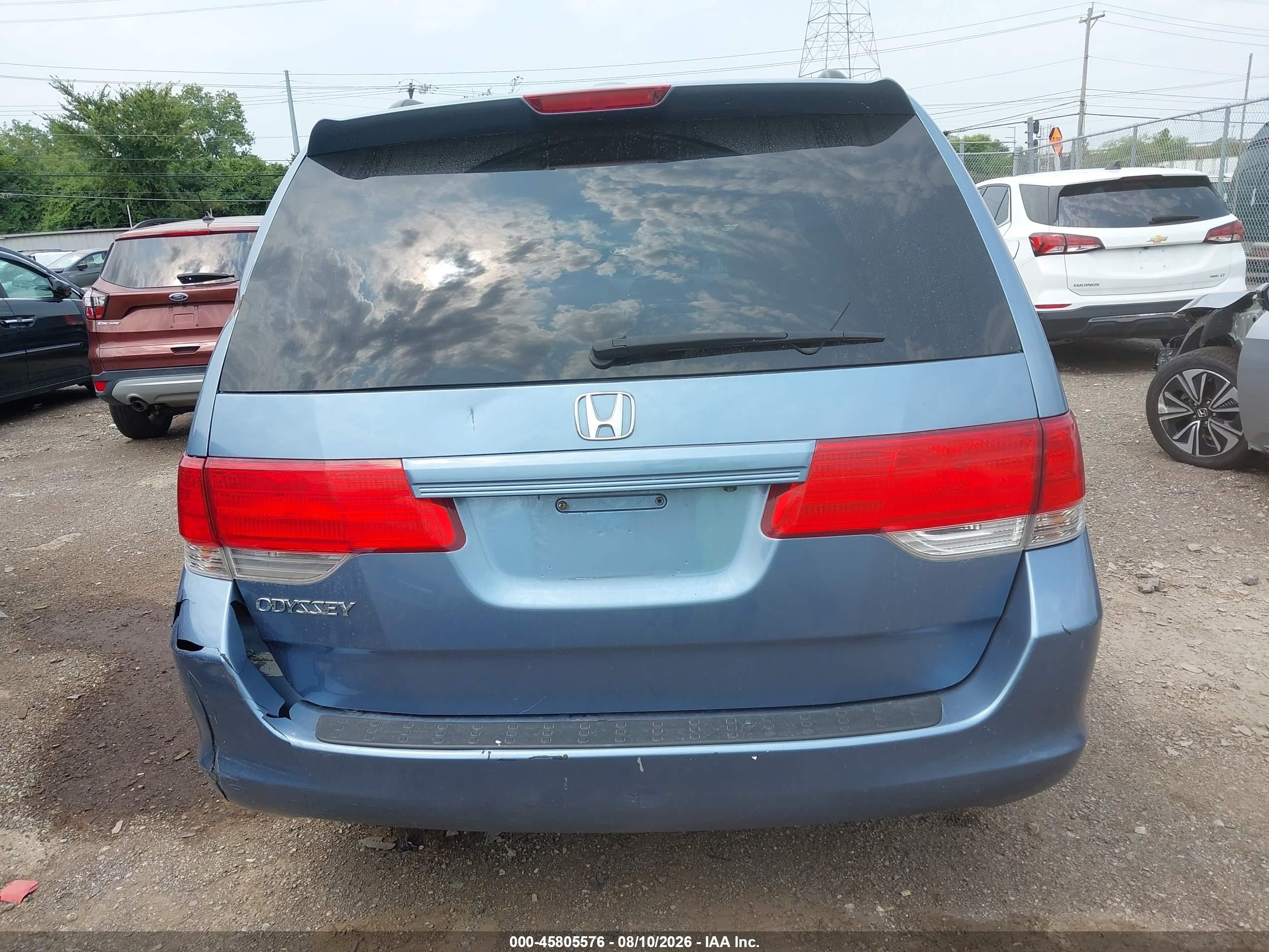 2009 Honda Odyssey Ex-l Light Blue vin: 5FNRL38789B001154