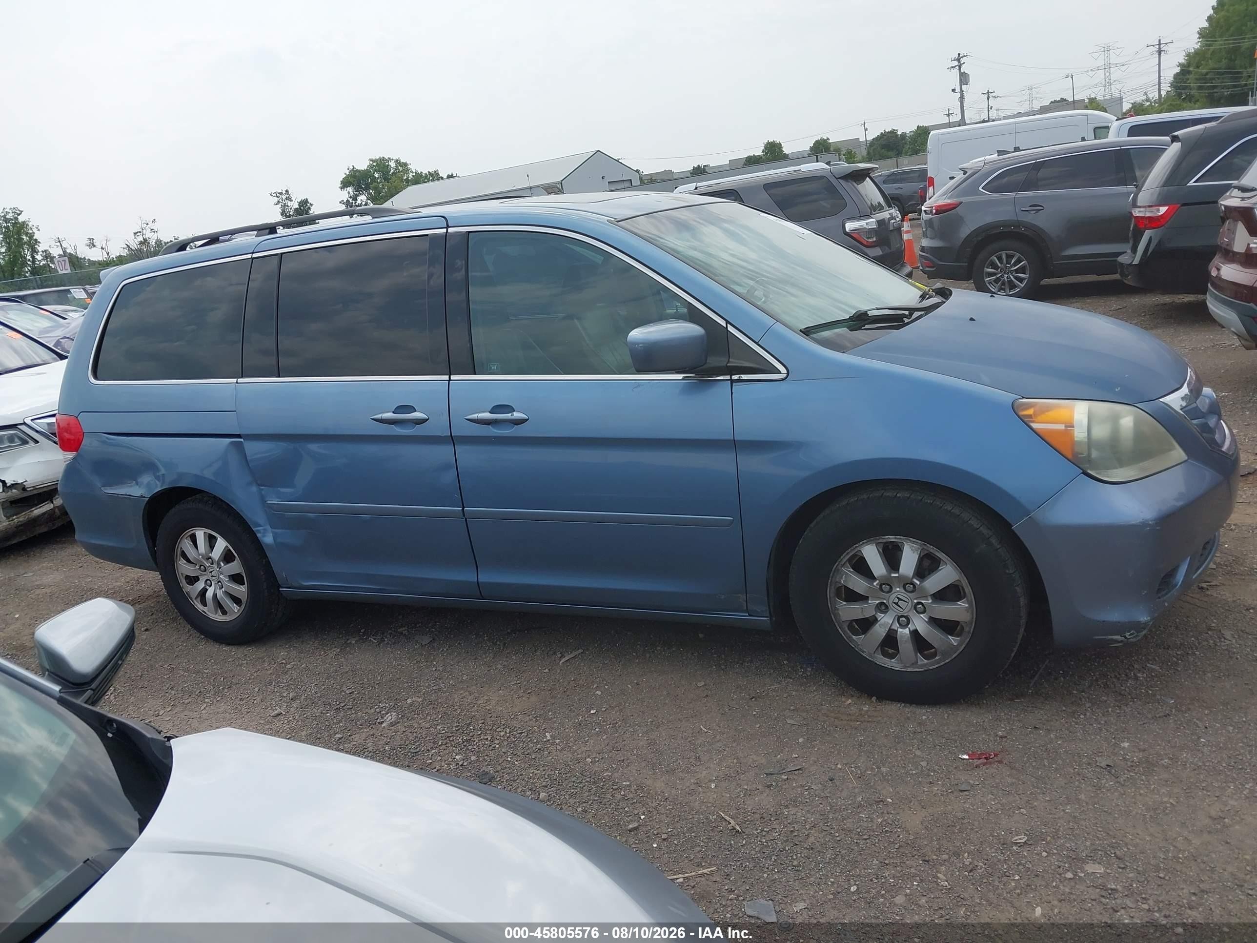2009 Honda Odyssey Ex-l Light Blue vin: 5FNRL38789B001154