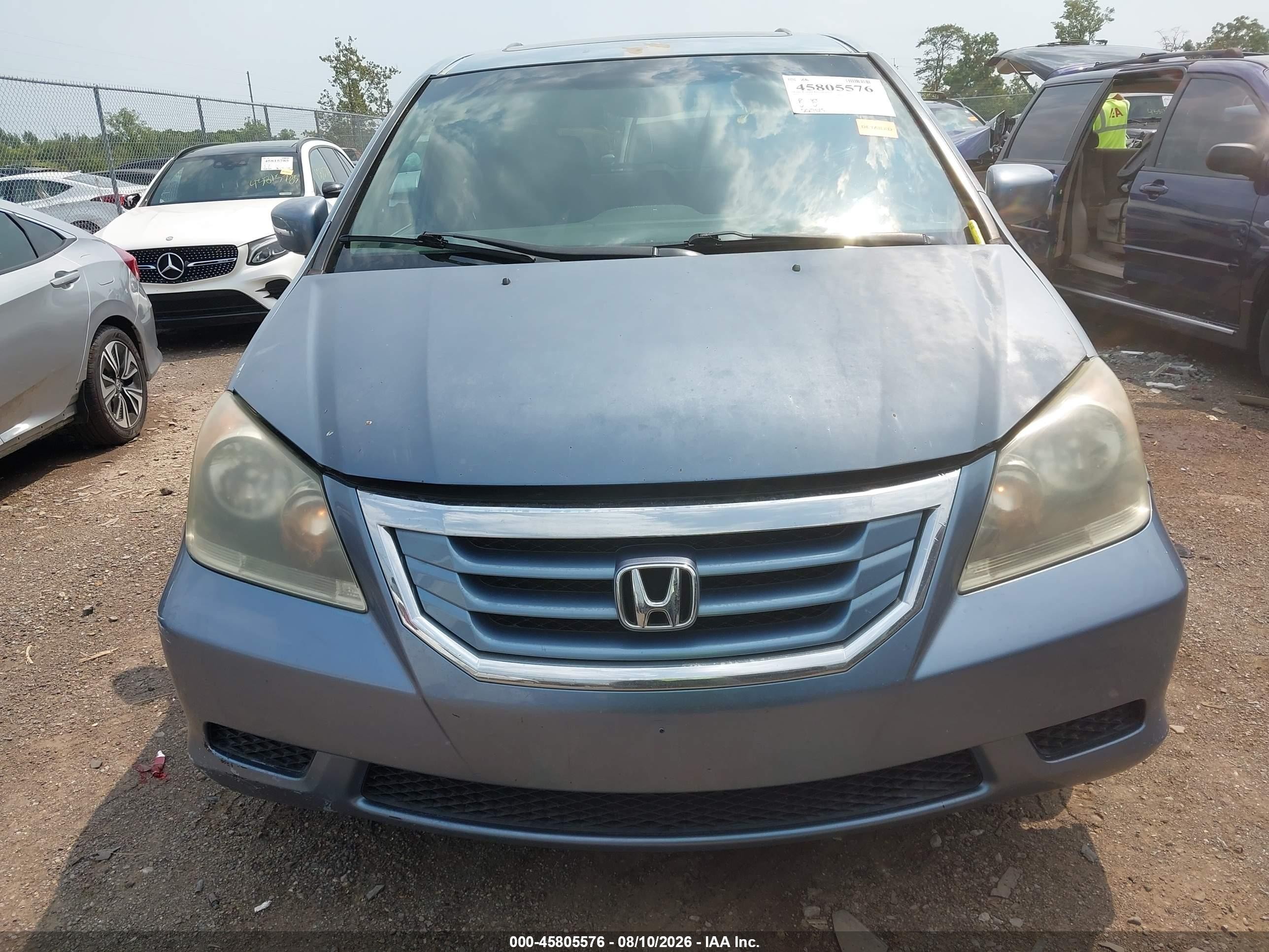 2009 Honda Odyssey Ex-l Light Blue vin: 5FNRL38789B001154