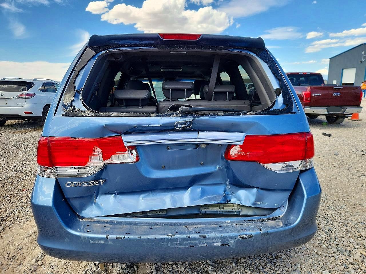 2009 Honda Odyssey Exl Blue vin: 5FNRL38789B016947