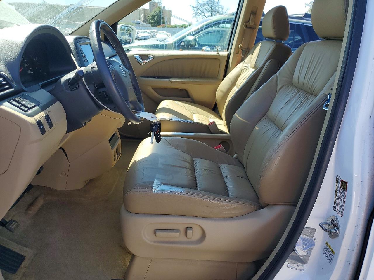 2009 Honda Odyssey Exl White vin: 5FNRL38789B038933
