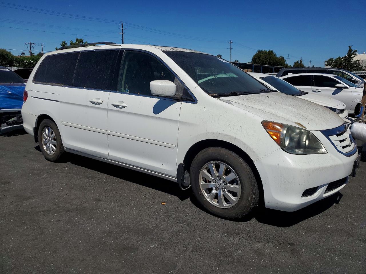 2009 Honda Odyssey Exl White vin: 5FNRL38789B038933