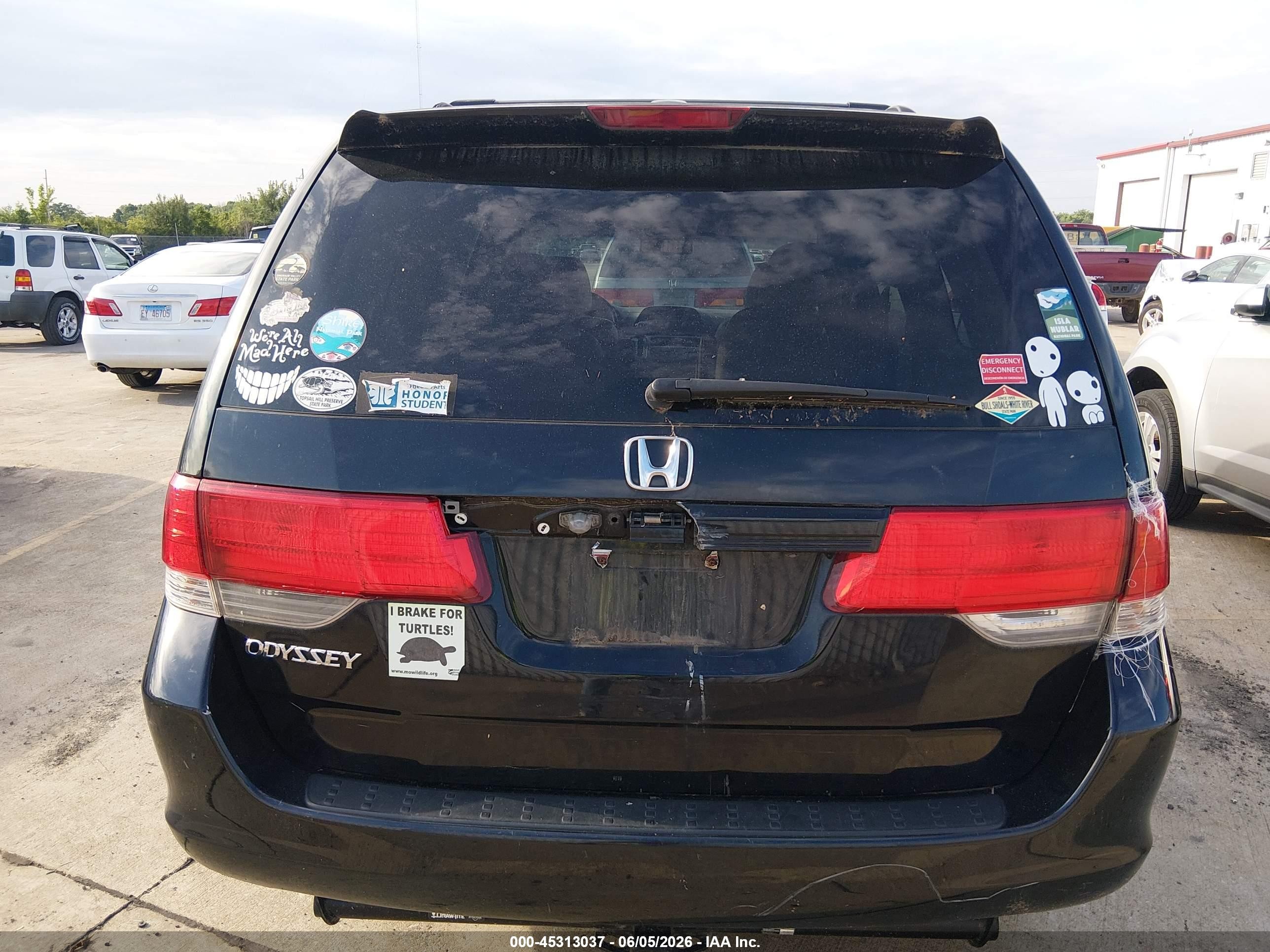 2009 Honda Odyssey Ex-l Black vin: 5FNRL38789B044909