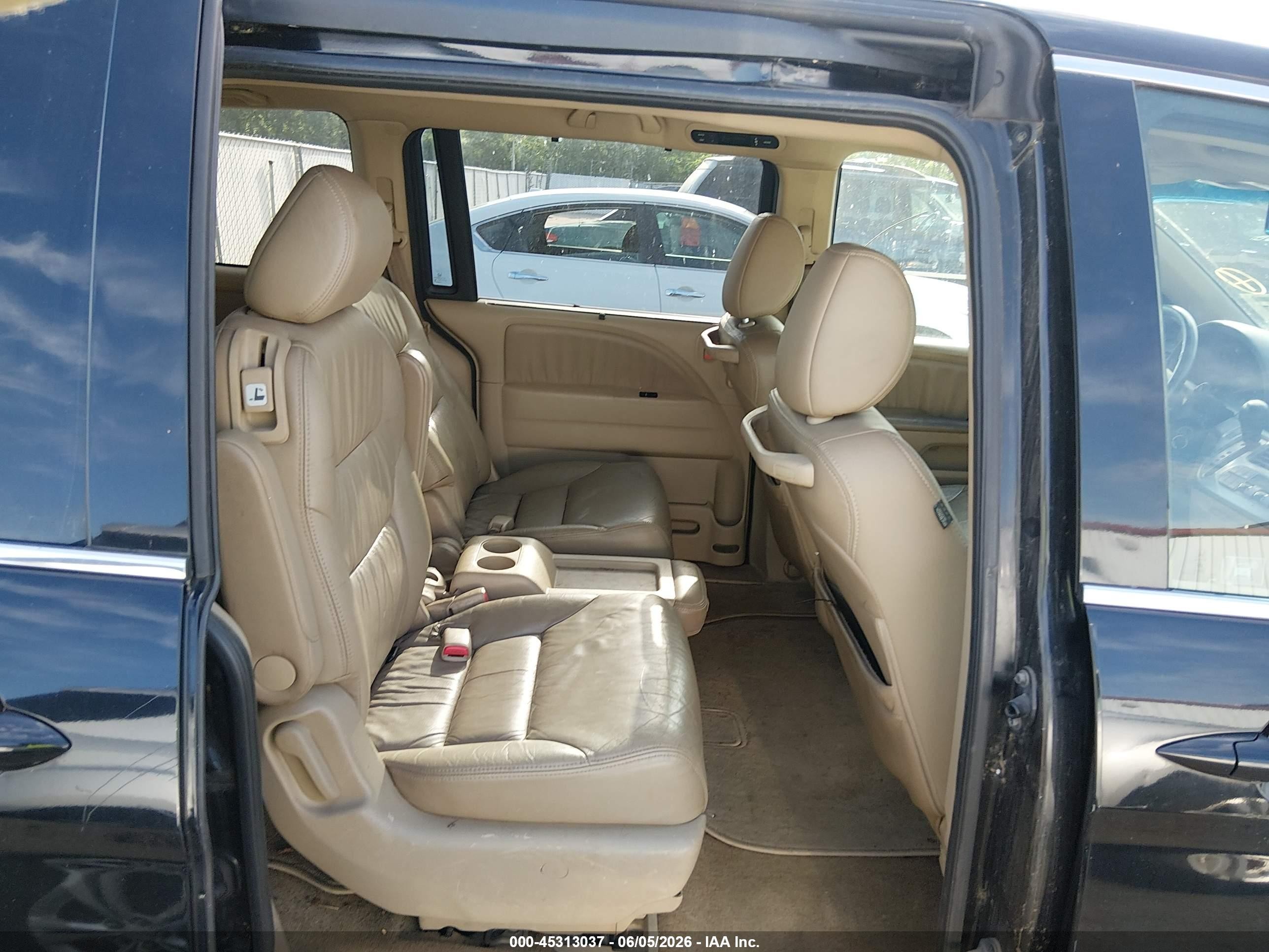 2009 Honda Odyssey Ex-l Black vin: 5FNRL38789B044909