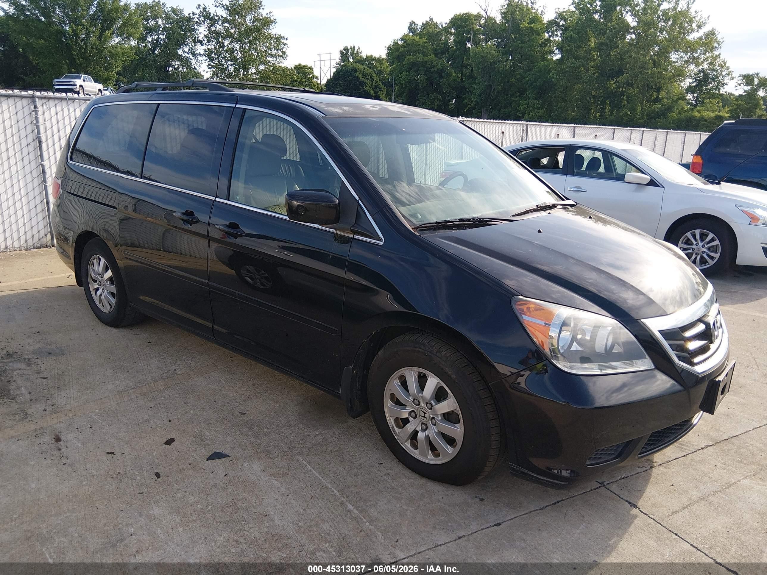 2009 Honda Odyssey Ex-l Black vin: 5FNRL38789B044909