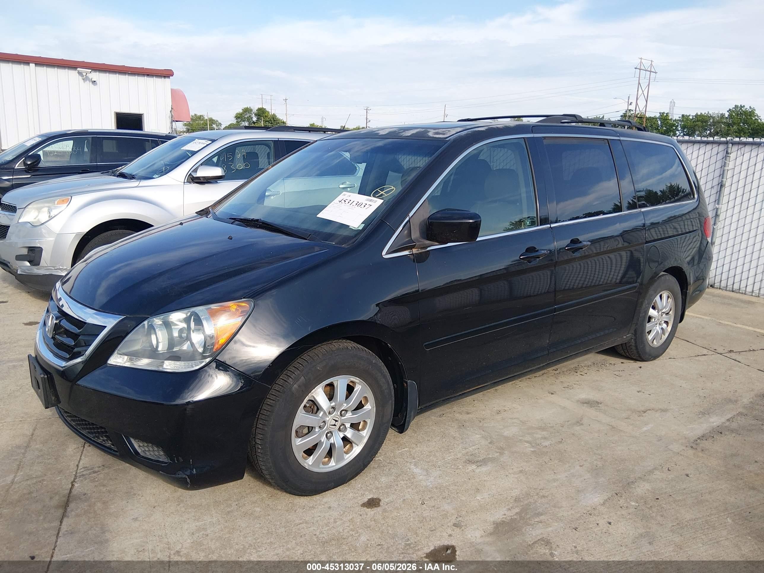 2009 Honda Odyssey Ex-l Black vin: 5FNRL38789B044909