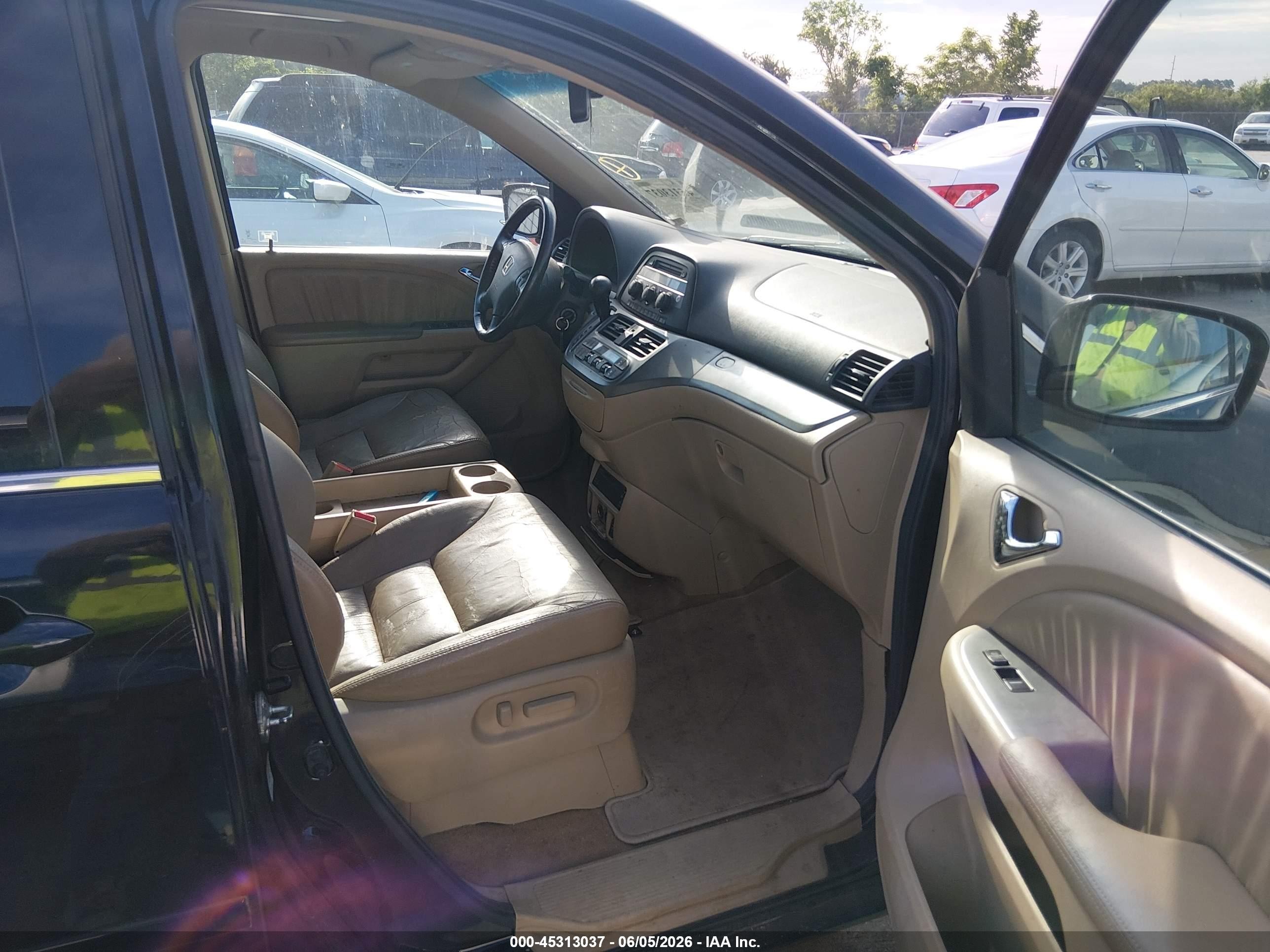 2009 Honda Odyssey Ex-l Black vin: 5FNRL38789B044909