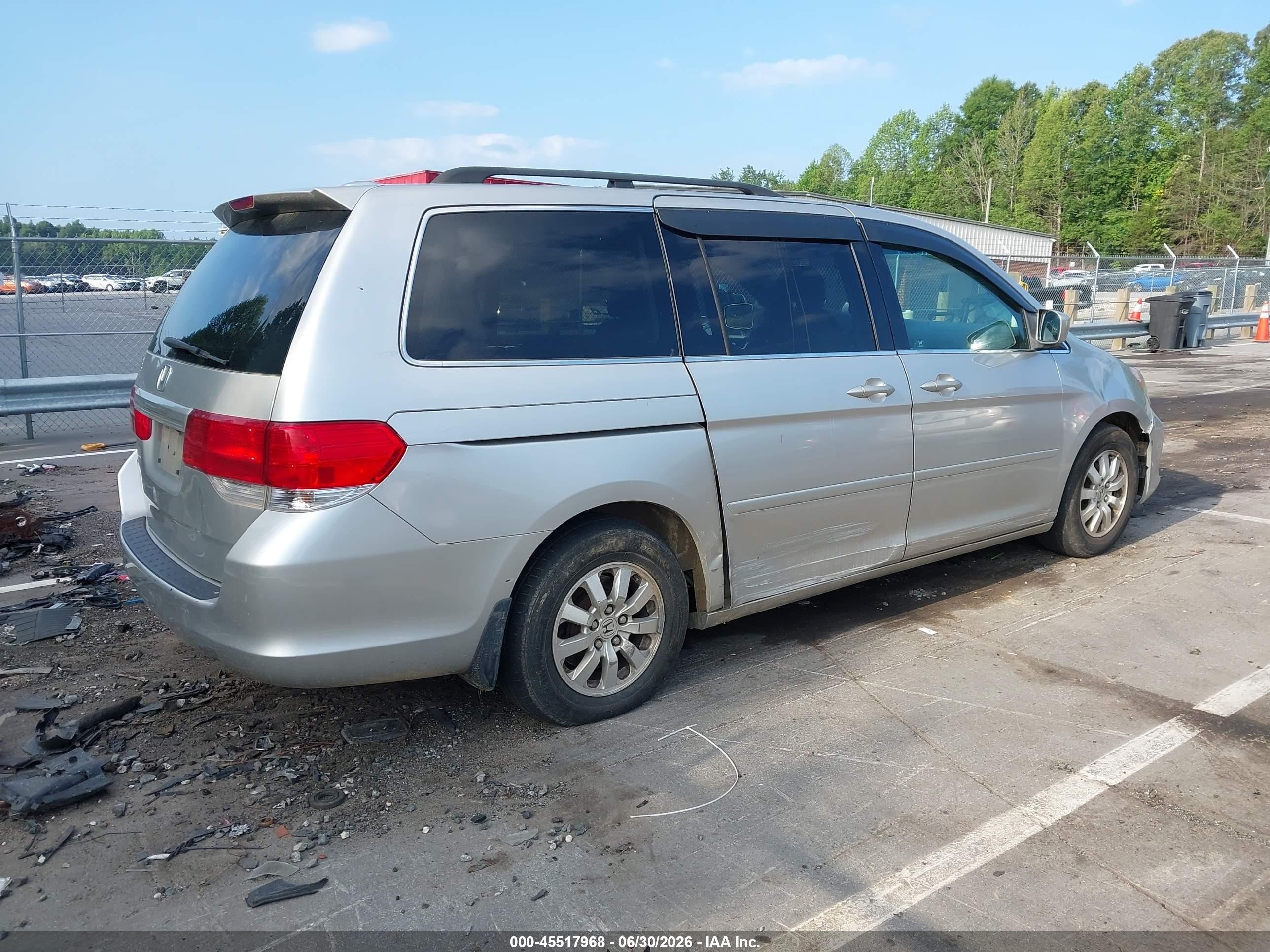 2009 Honda Odyssey Ex-l Silver vin: 5FNRL38789B048930