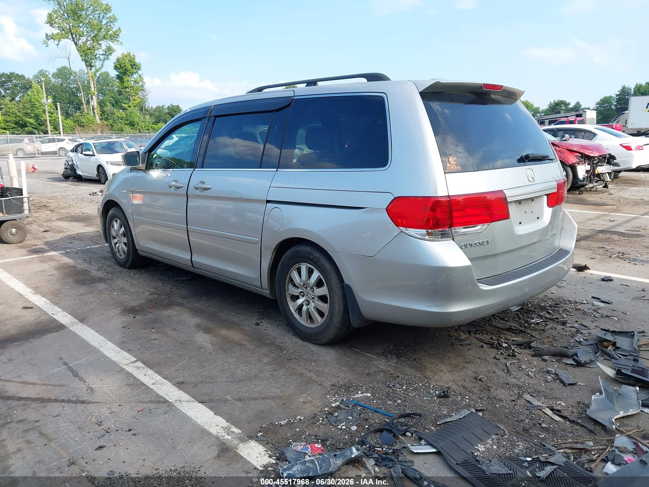2009 Honda Odyssey Ex-l Silver vin: 5FNRL38789B048930