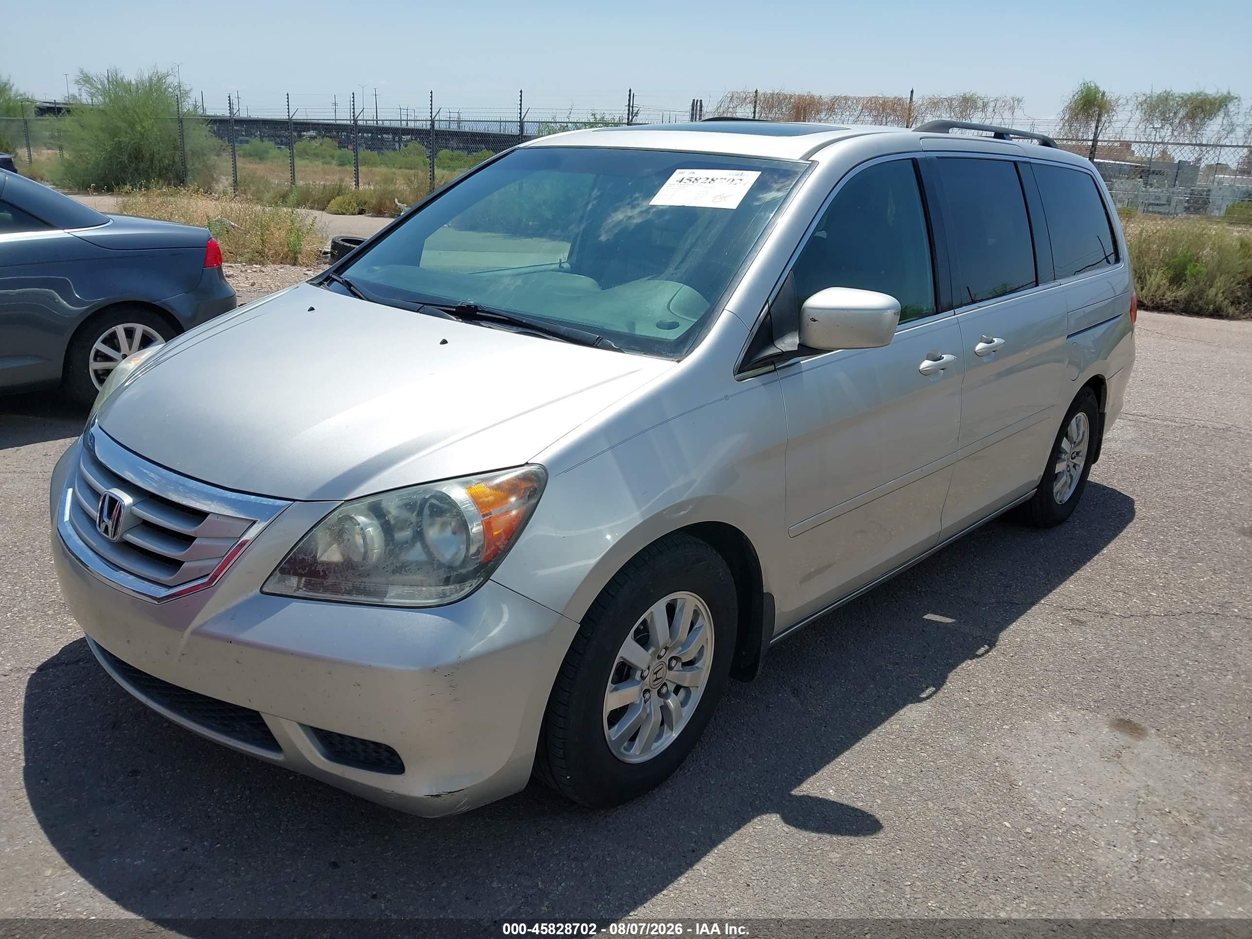 2009 Honda Odyssey Ex-l Silver vin: 5FNRL38789B050421