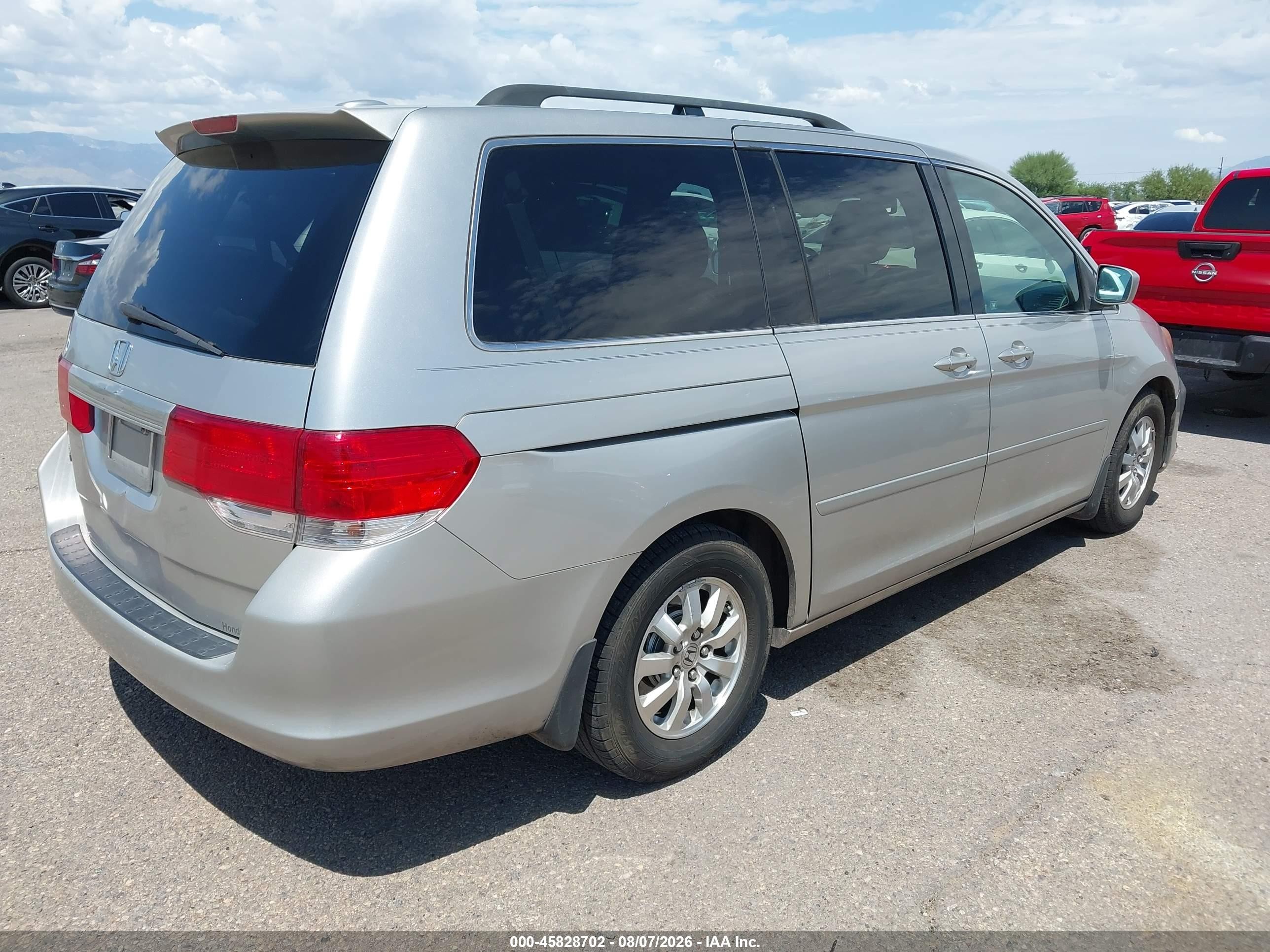 2009 Honda Odyssey Ex-l Silver vin: 5FNRL38789B050421