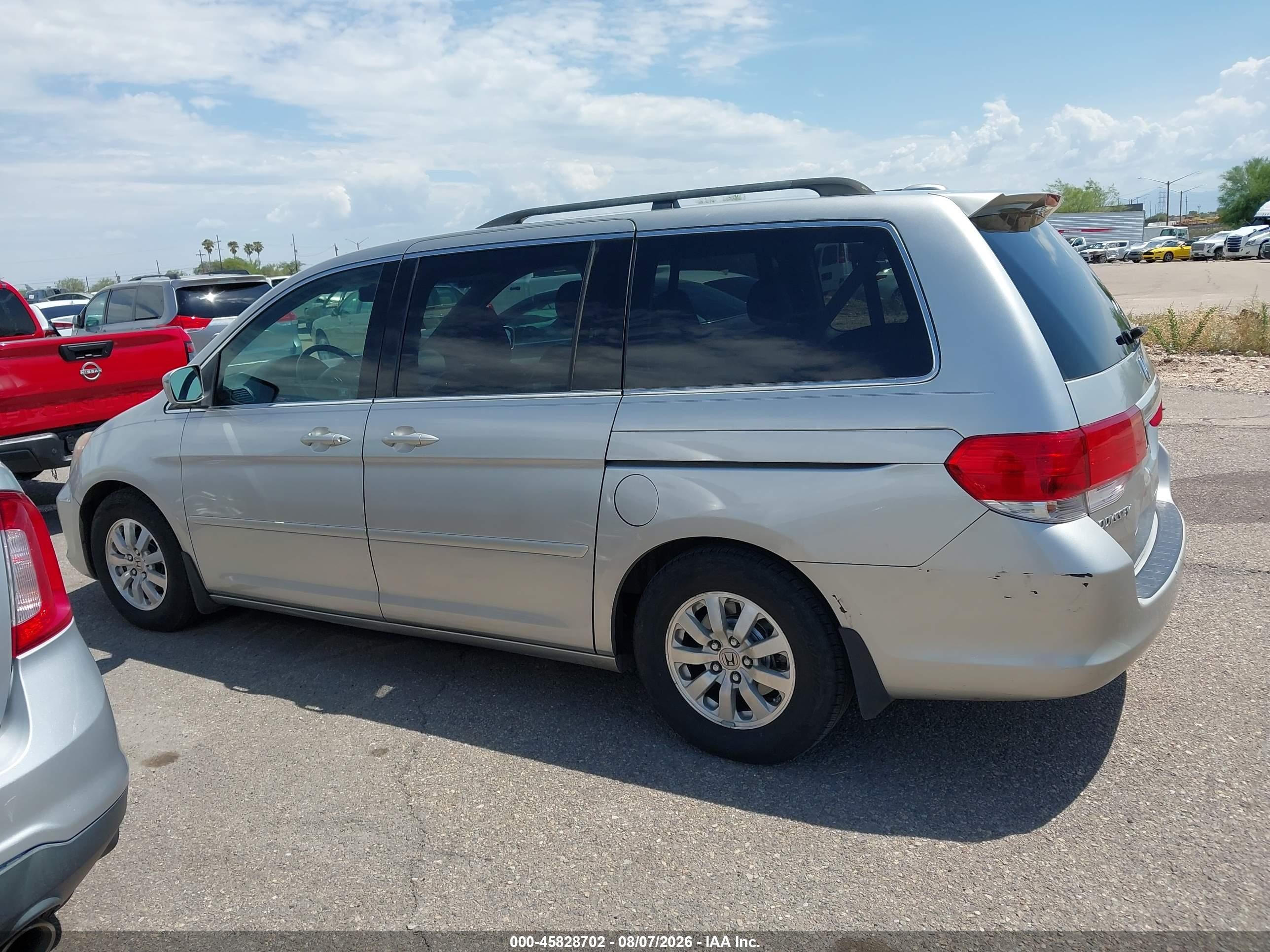 2009 Honda Odyssey Ex-l Silver vin: 5FNRL38789B050421