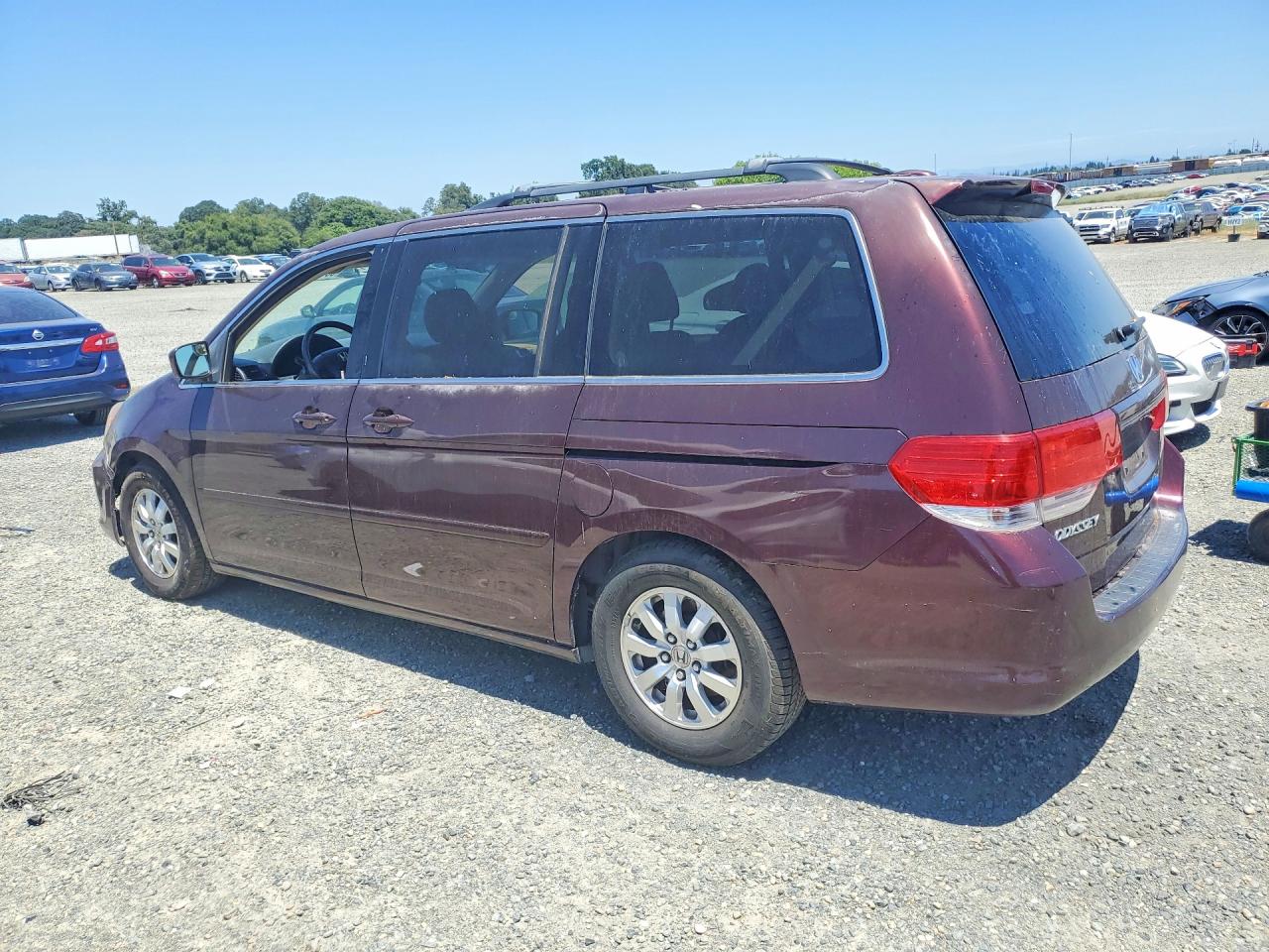2009 Honda Odyssey Exl Burgundy vin: 5FNRL38789B408973