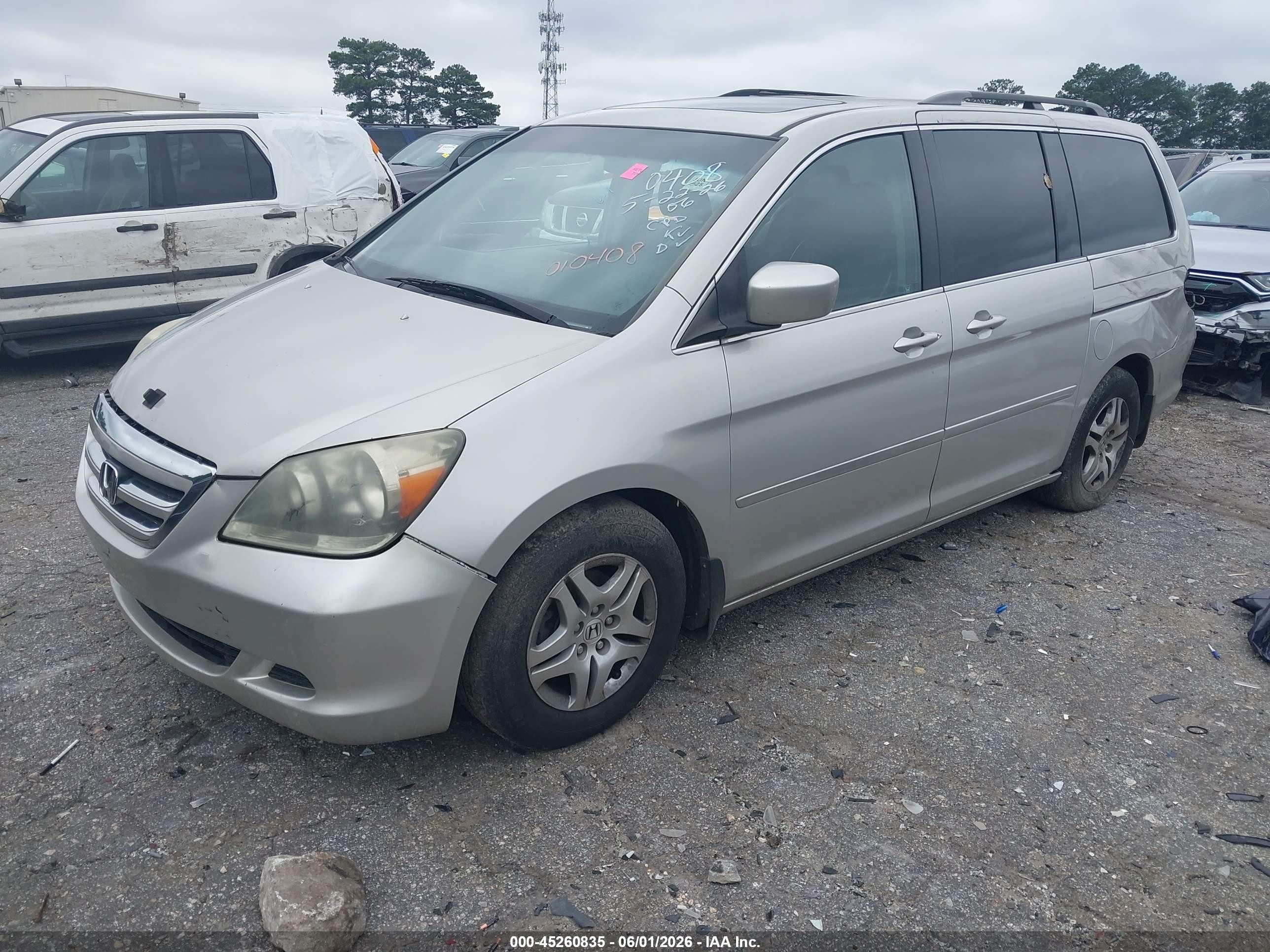 2006 Honda Odyssey Ex-l Beige vin: 5FNRL38796B010408