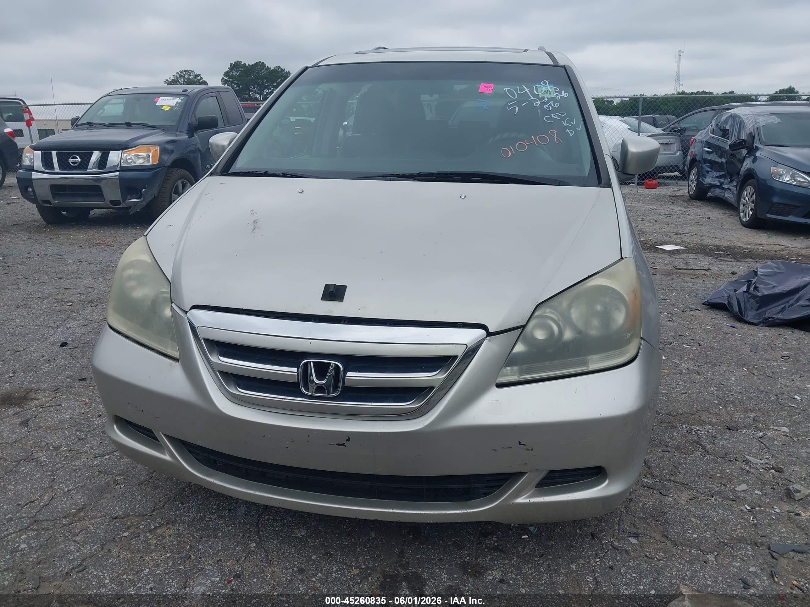 2006 Honda Odyssey Ex-l Beige vin: 5FNRL38796B010408