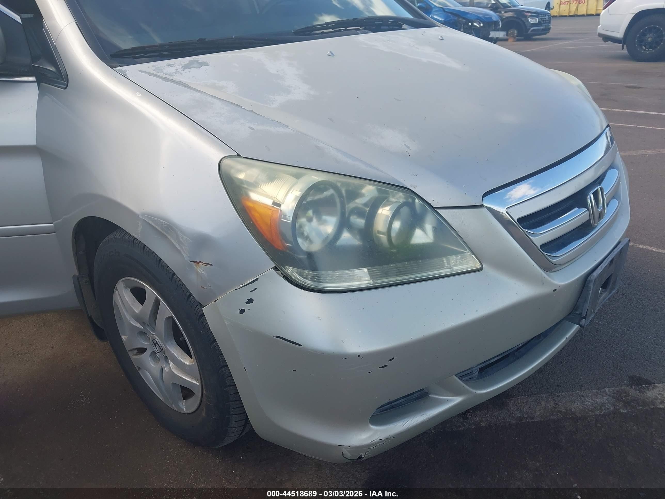 2006 Honda Odyssey Ex-l Серый vin: 5FNRL38796B045417