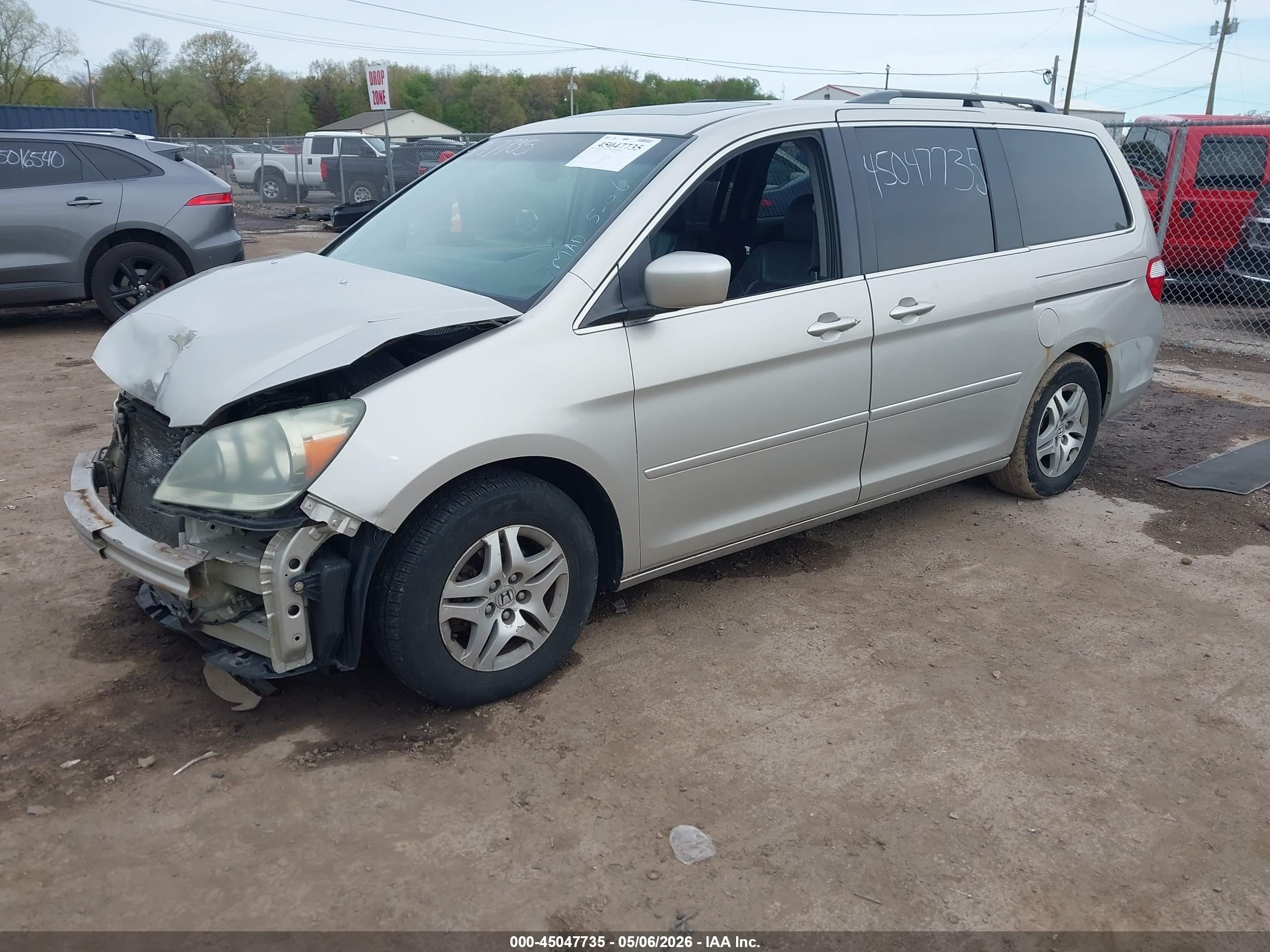 2006 Honda Odyssey Ex-l Серый vin: 5FNRL38796B057695