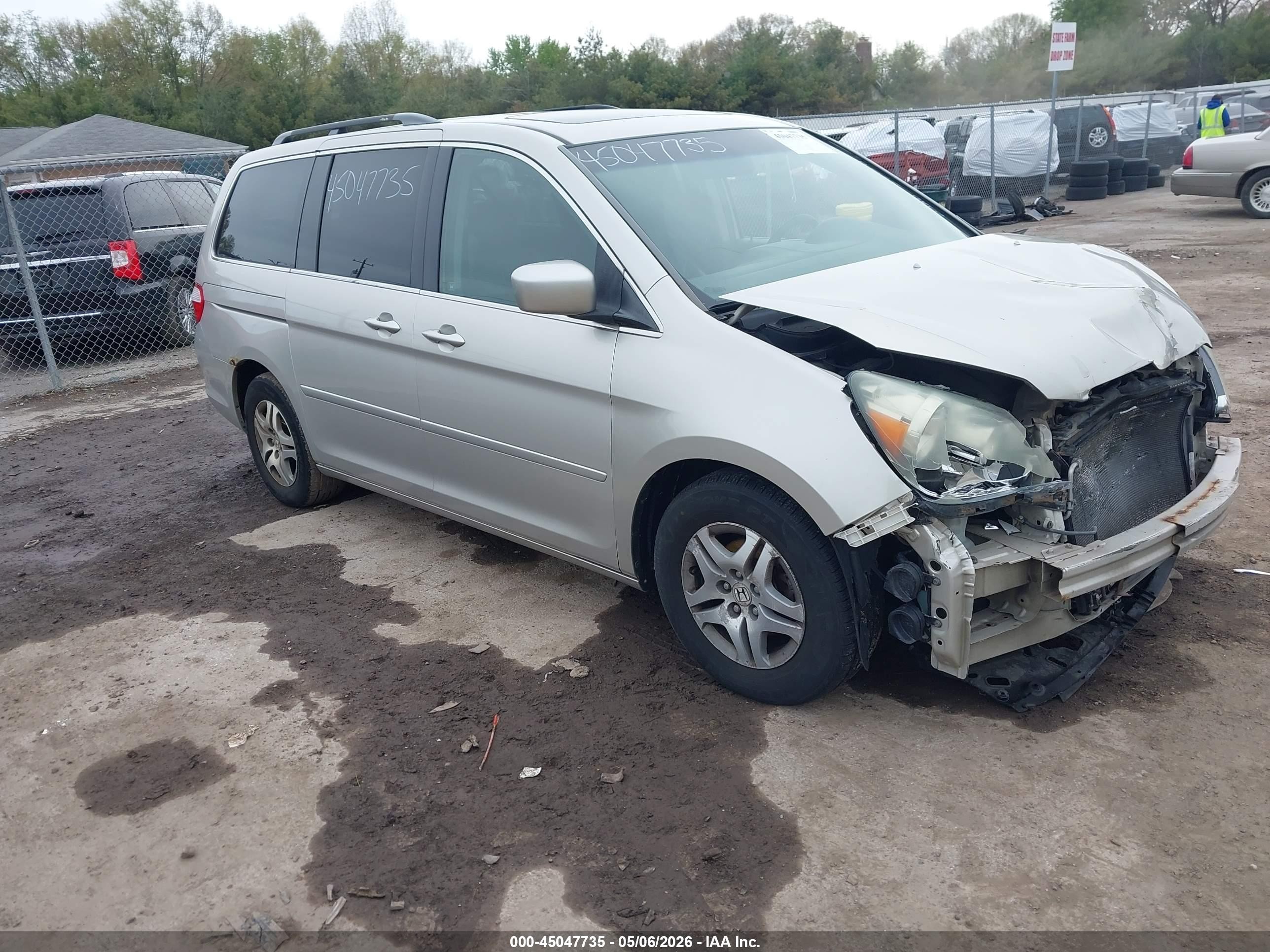 2006 Honda Odyssey Ex-l Серый vin: 5FNRL38796B057695