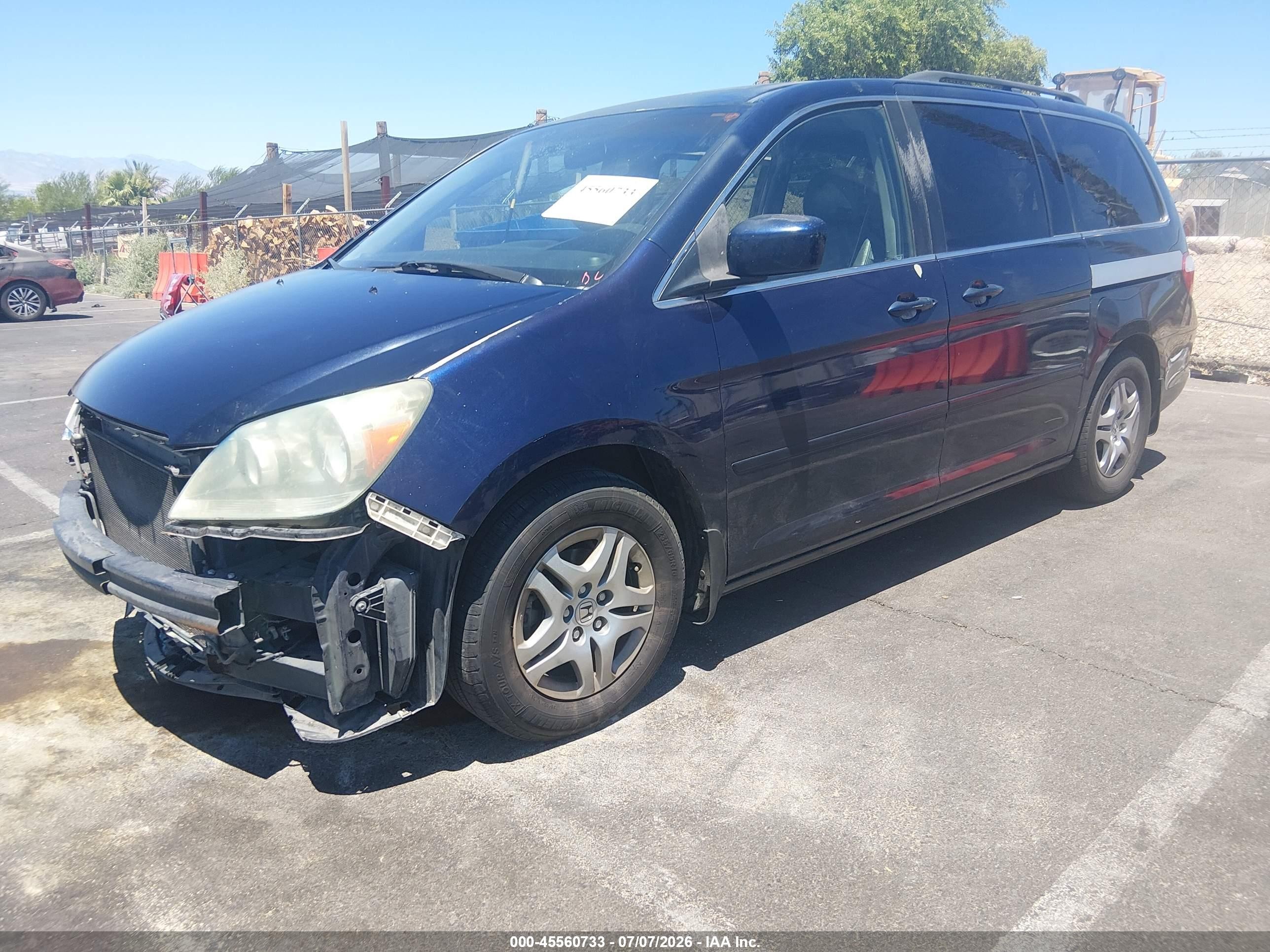 2006 Honda Odyssey Ex-l Blue vin: 5FNRL38796B079437