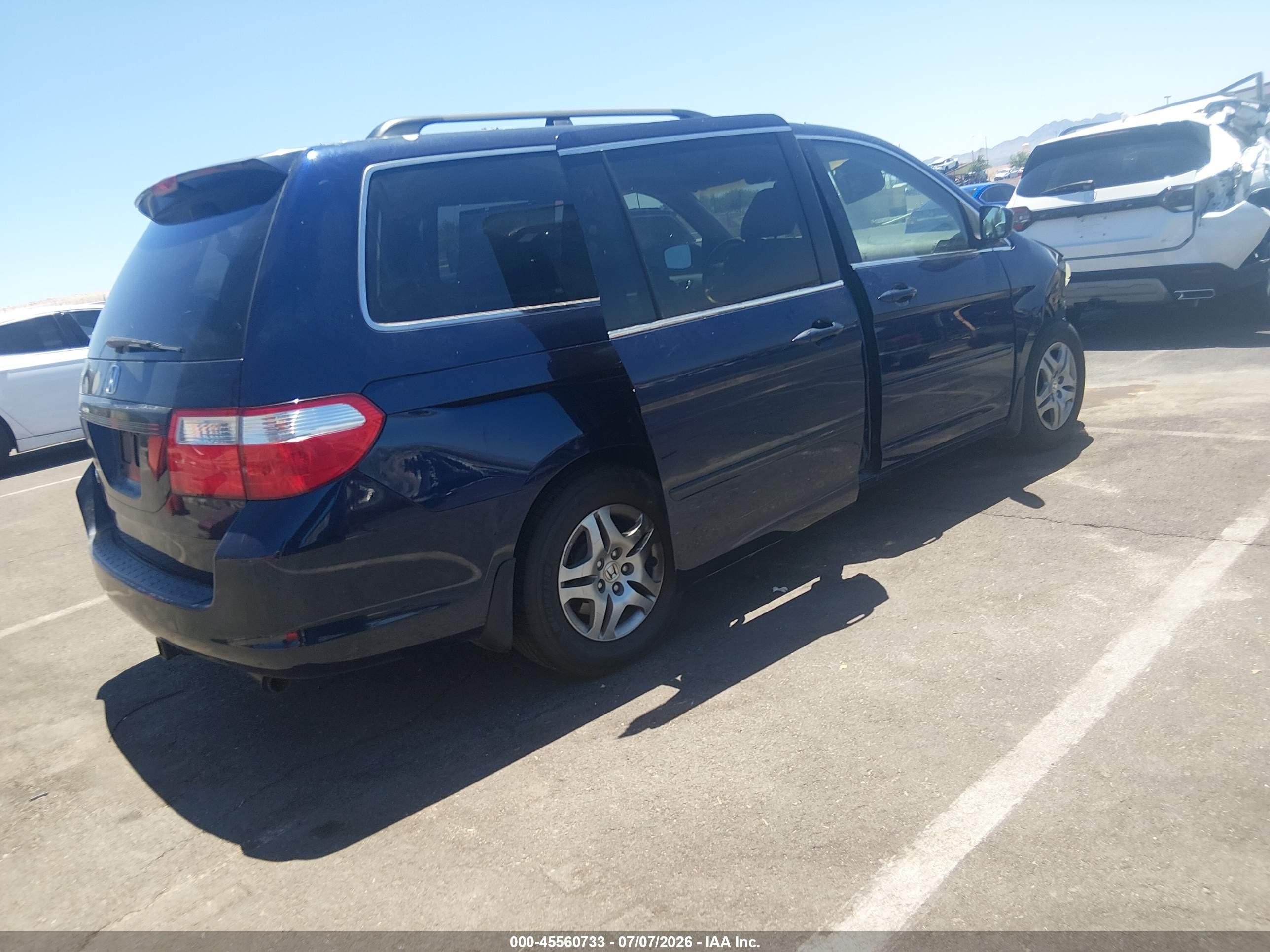 2006 Honda Odyssey Ex-l Blue vin: 5FNRL38796B079437