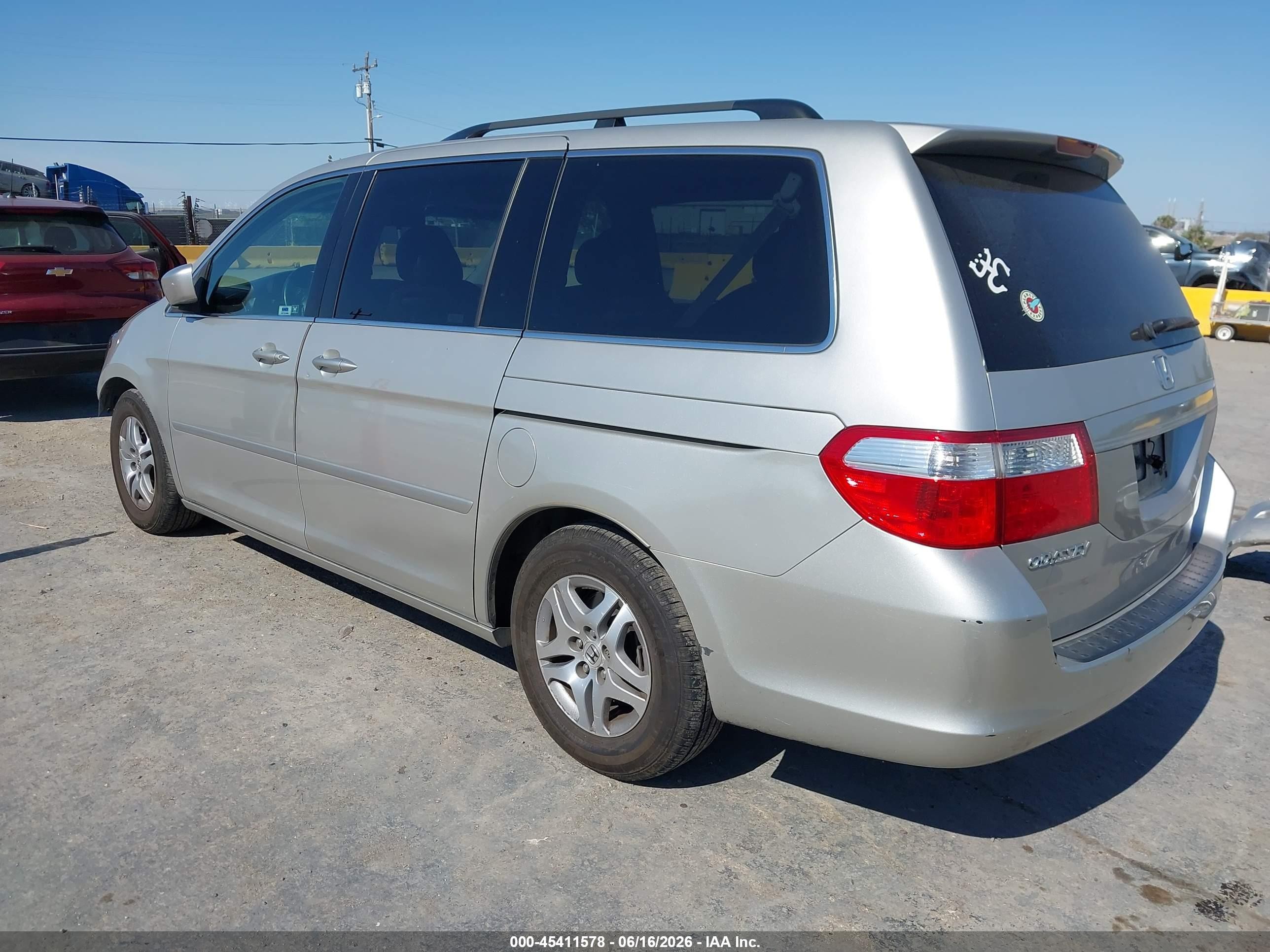 2006 Honda Odyssey Ex-l Серебряный vin: 5FNRL38796B445266