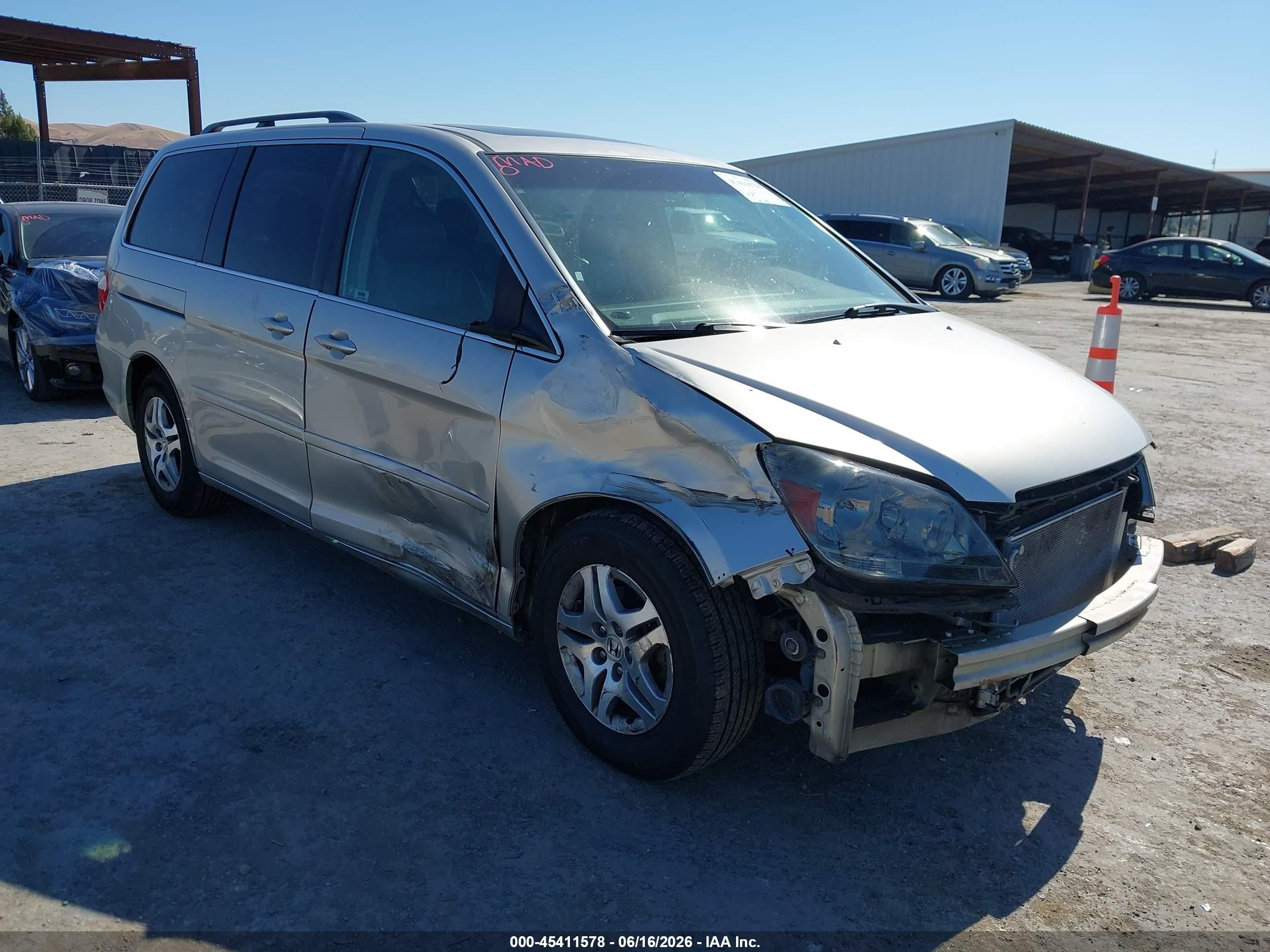 2006 Honda Odyssey Ex-l Silver vin: 5FNRL38796B445266