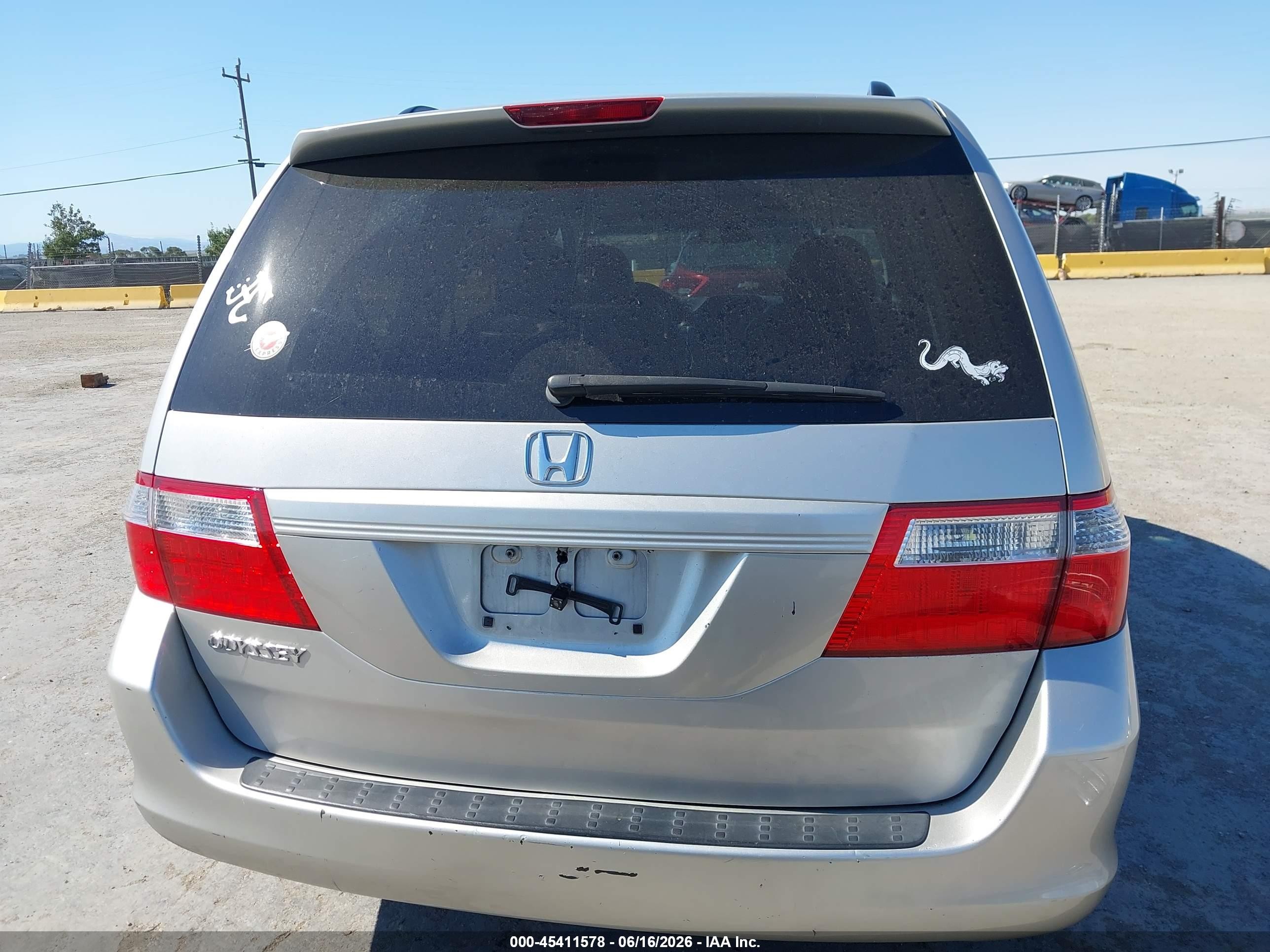 2006 Honda Odyssey Ex-l Серебряный vin: 5FNRL38796B445266