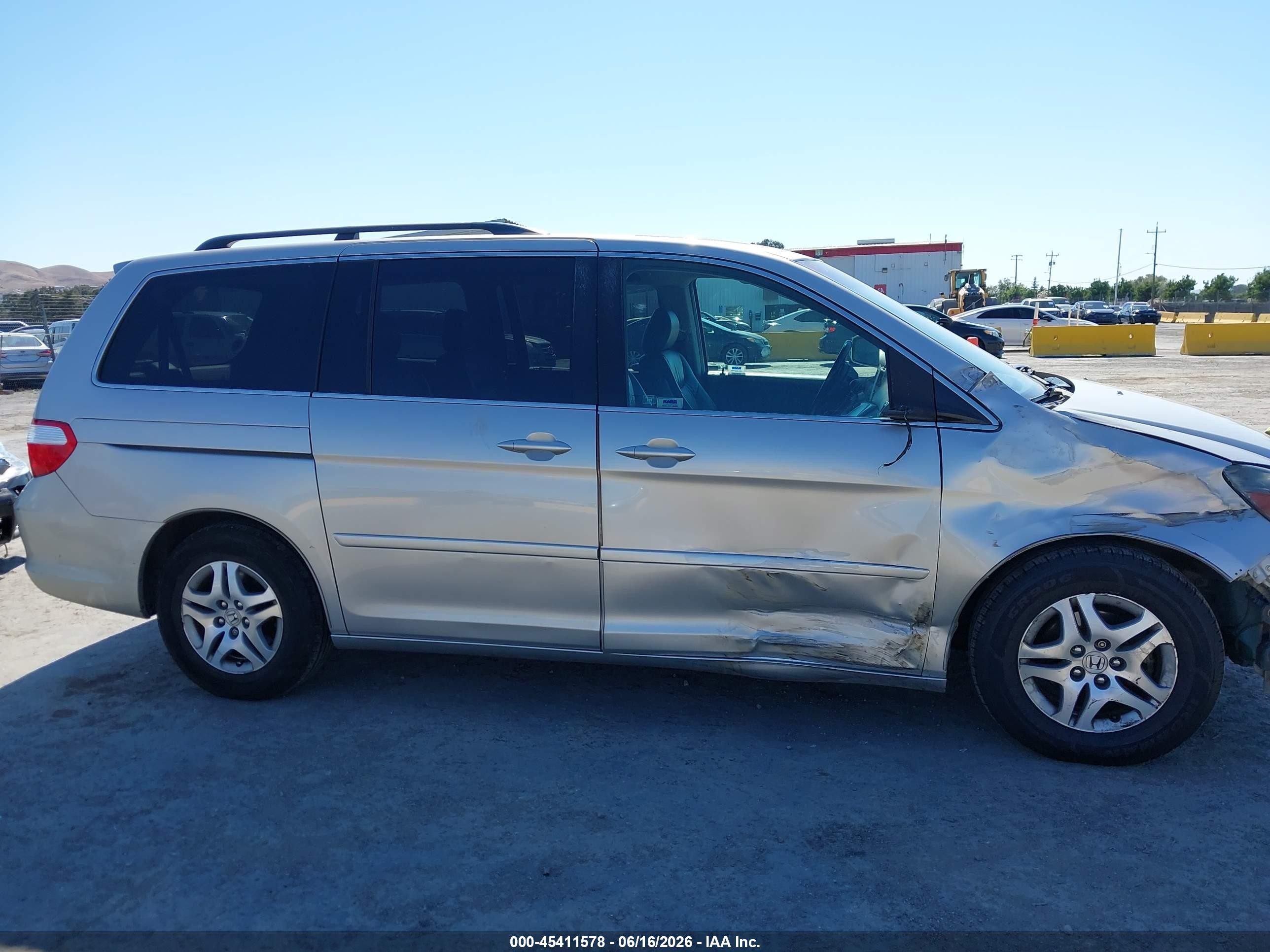 2006 Honda Odyssey Ex-l Серебряный vin: 5FNRL38796B445266