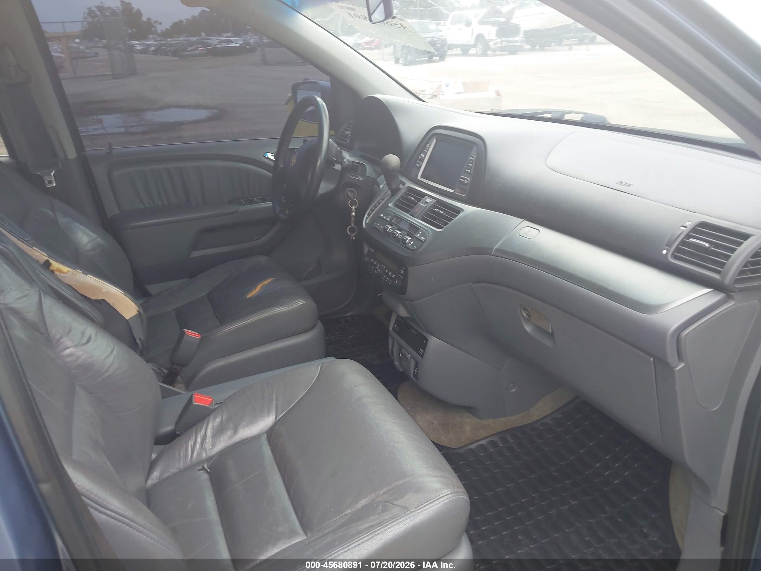 2007 Honda Odyssey Ex-l Blue vin: 5FNRL38797B008014