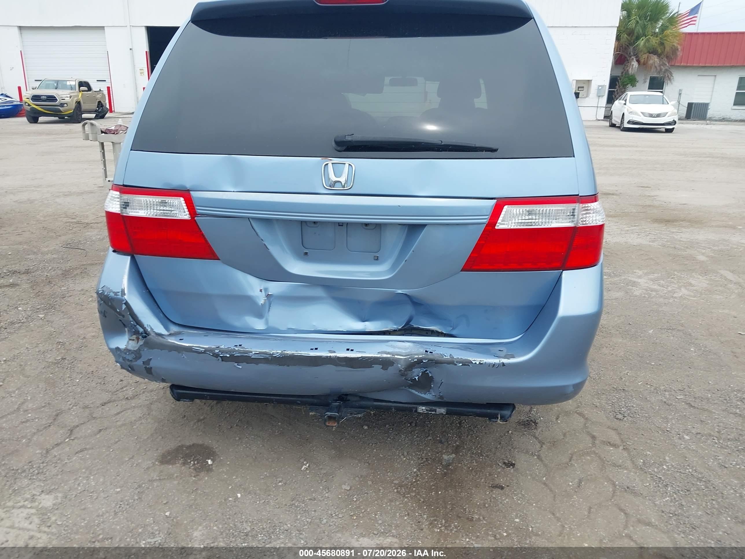 2007 Honda Odyssey Ex-l Blue vin: 5FNRL38797B008014