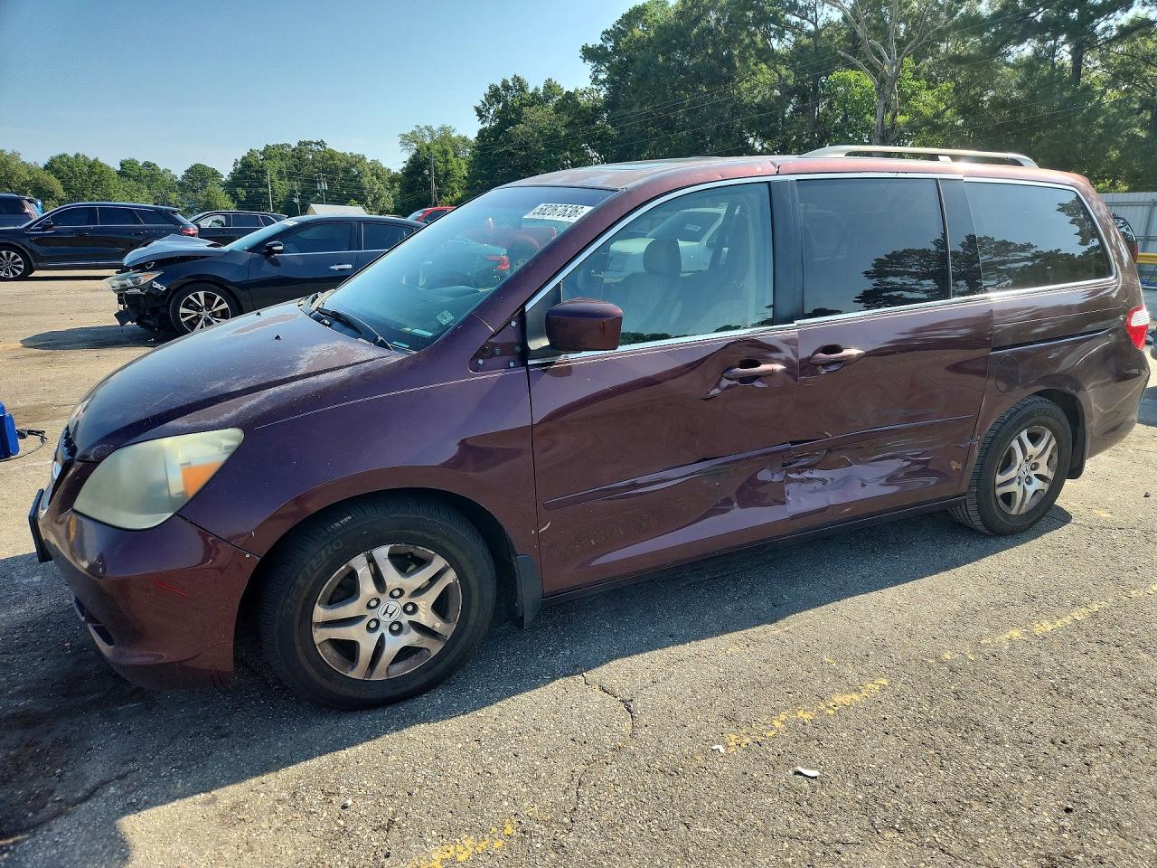 2007 Honda Odyssey Exl Maroon vin: 5FNRL38797B081657