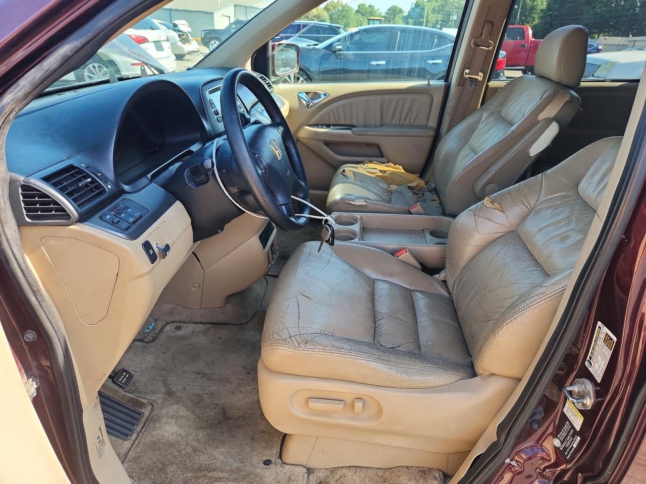 2007 Honda Odyssey Exl Maroon vin: 5FNRL38797B081657