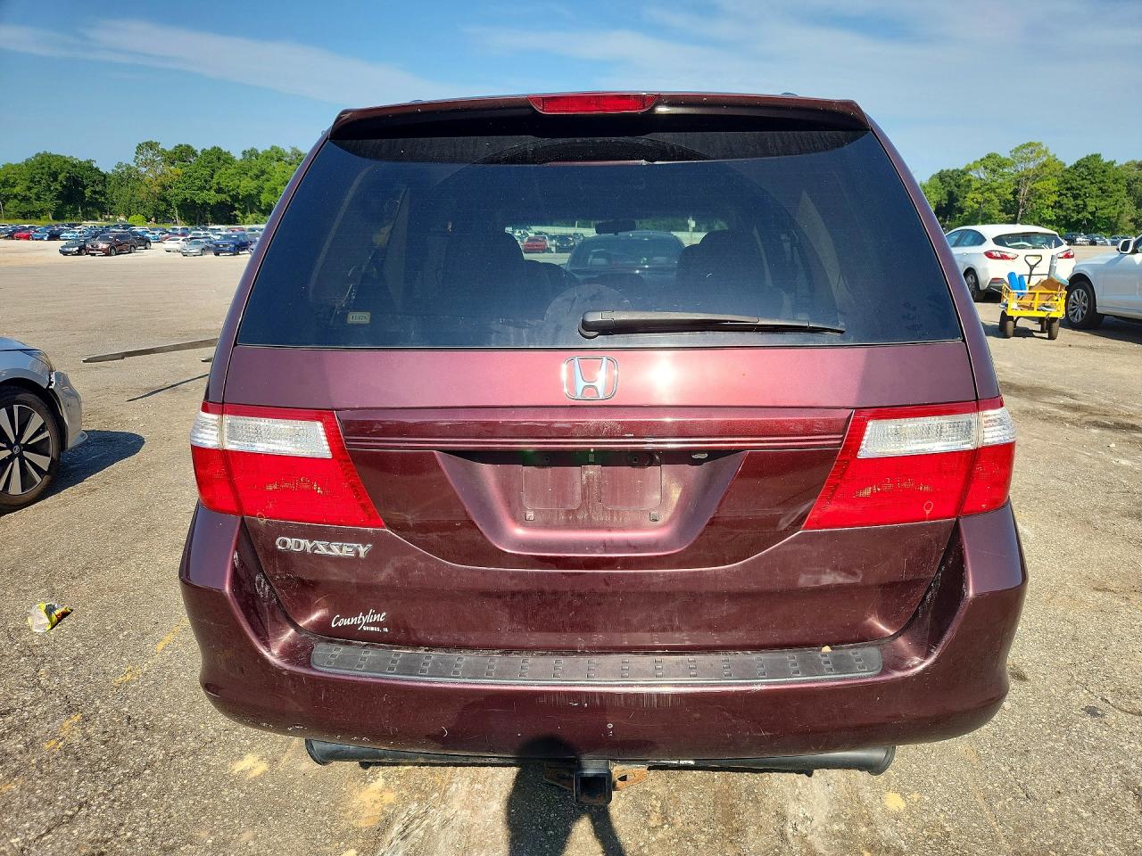 2007 Honda Odyssey Exl Maroon vin: 5FNRL38797B081657