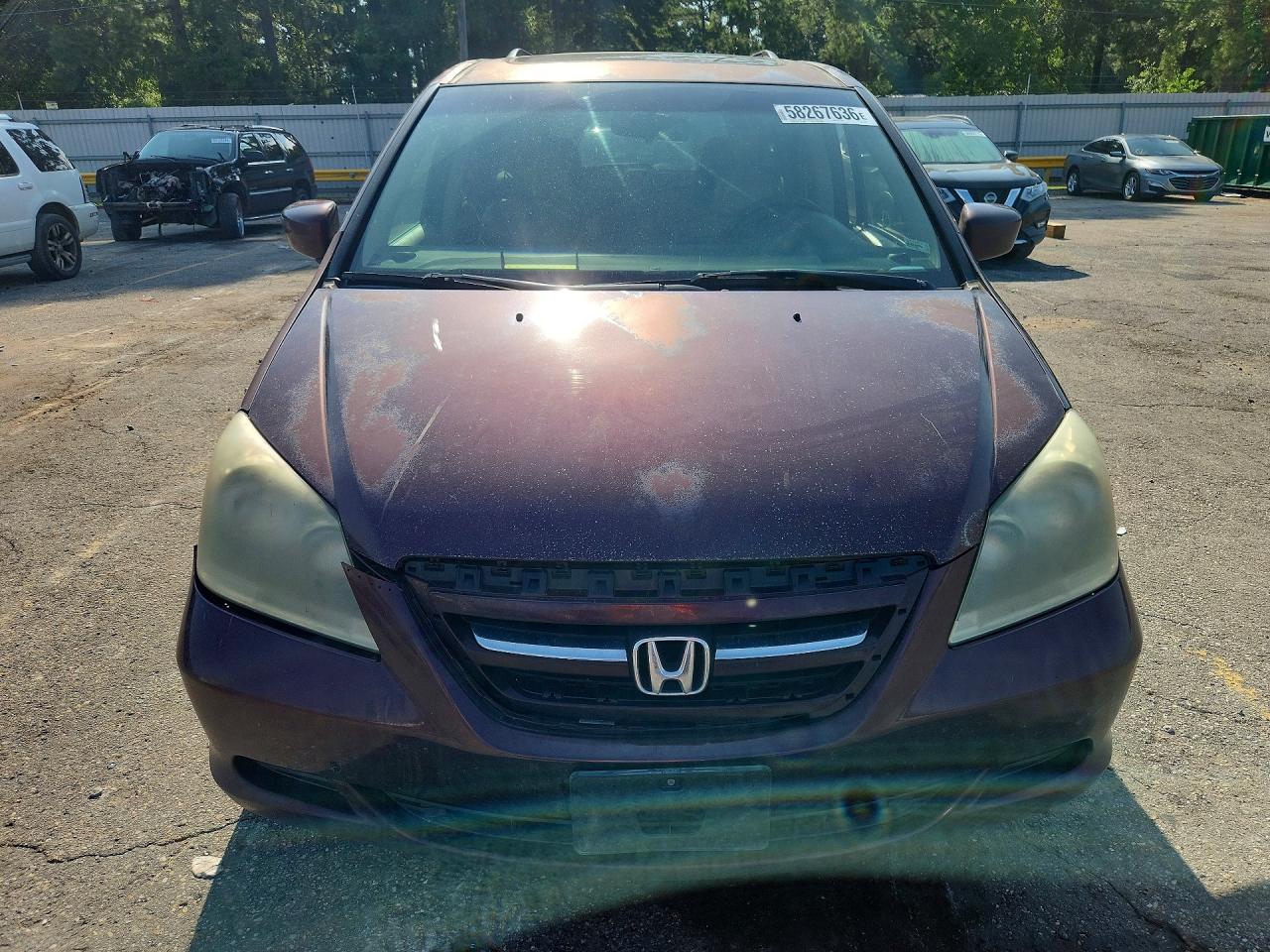2007 Honda Odyssey Exl Maroon vin: 5FNRL38797B081657