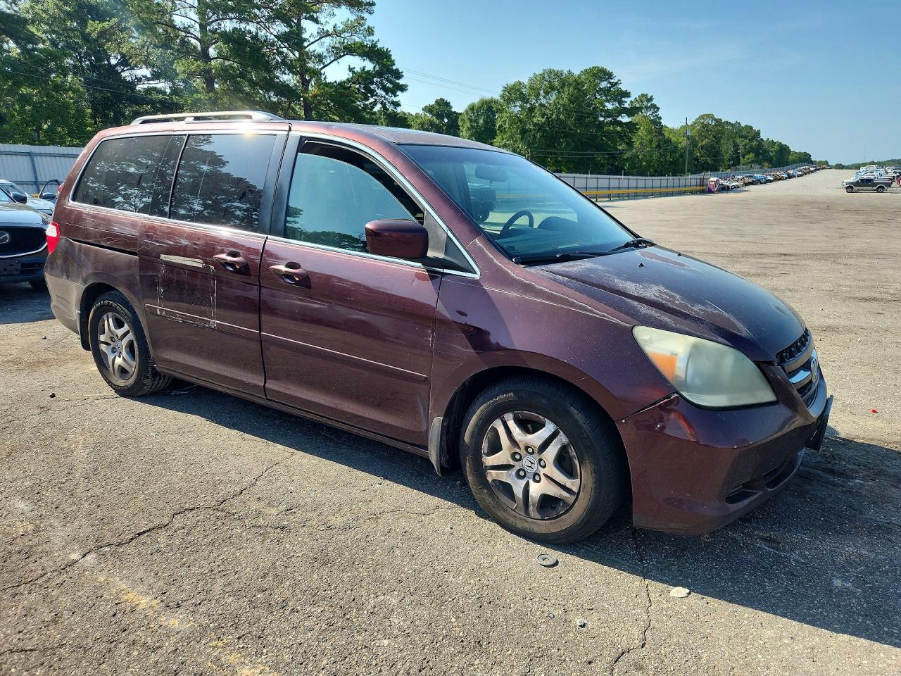 2007 Honda Odyssey Exl Maroon vin: 5FNRL38797B081657