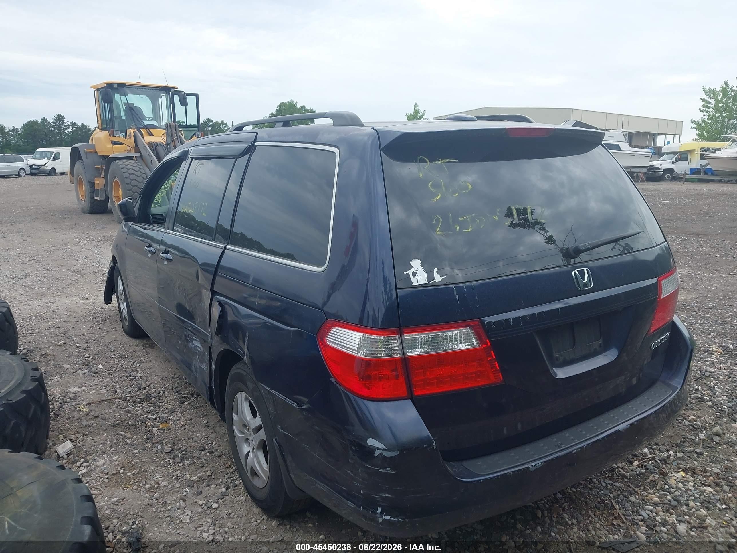 2007 Honda Odyssey Ex-l Blue vin: 5FNRL38797B104712