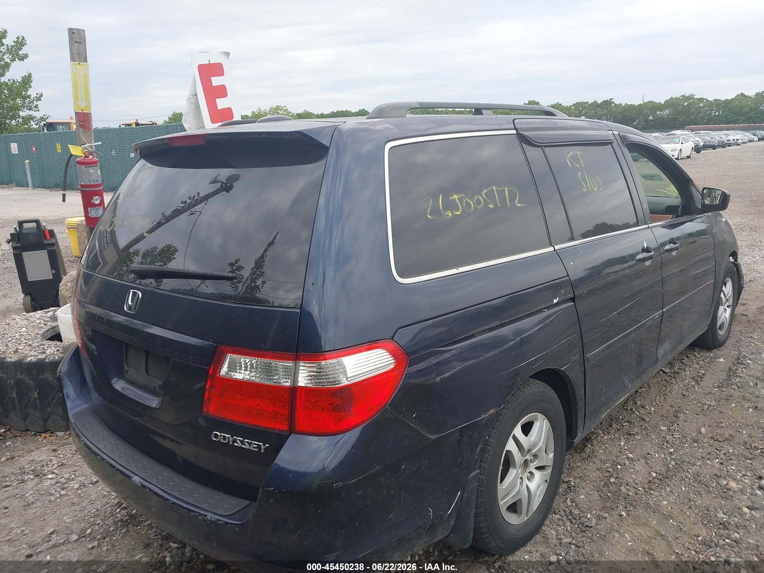 2007 Honda Odyssey Ex-l Blue vin: 5FNRL38797B104712