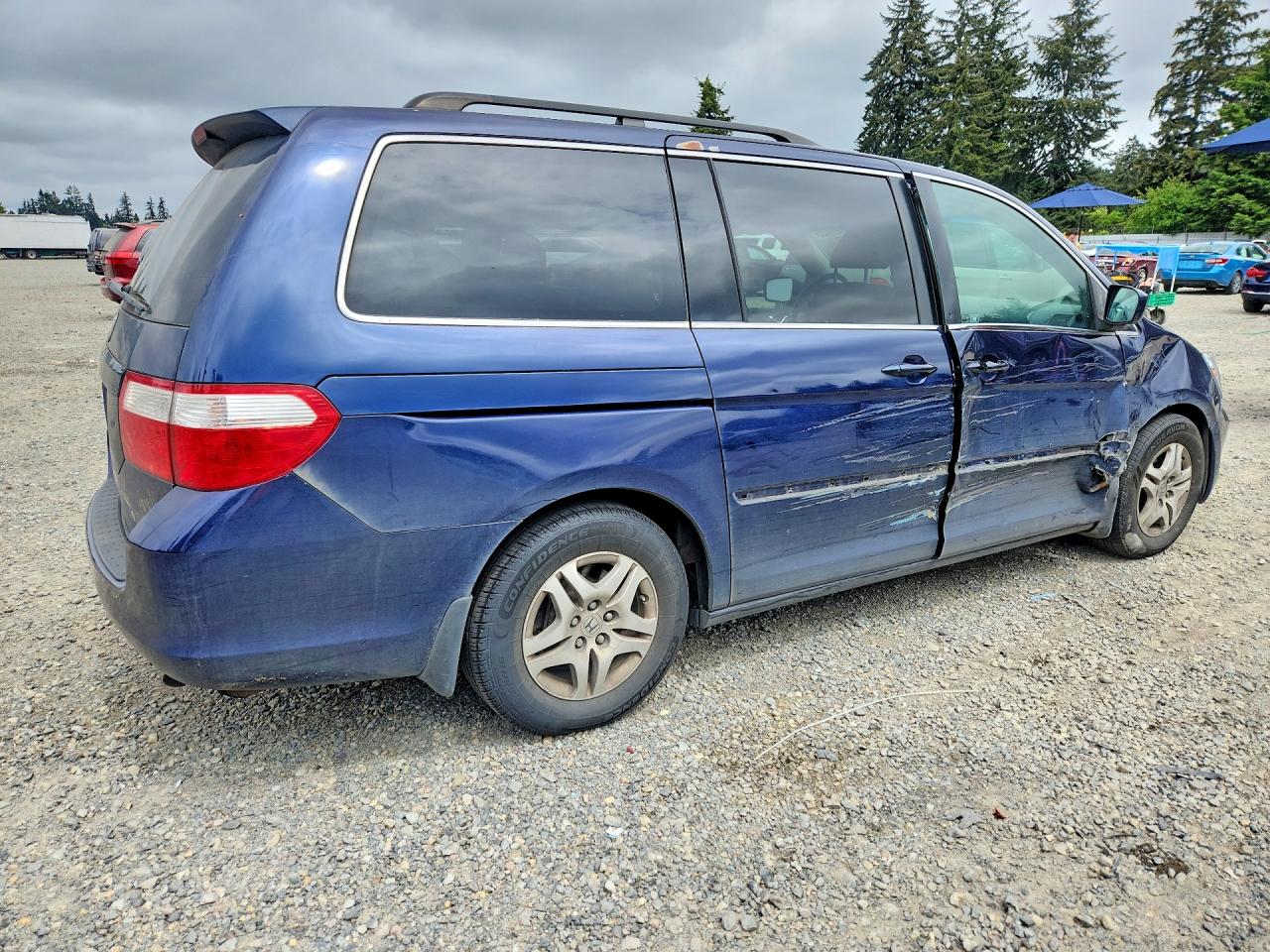 2007 Honda Odyssey Exl Blue vin: 5FNRL38797B110090