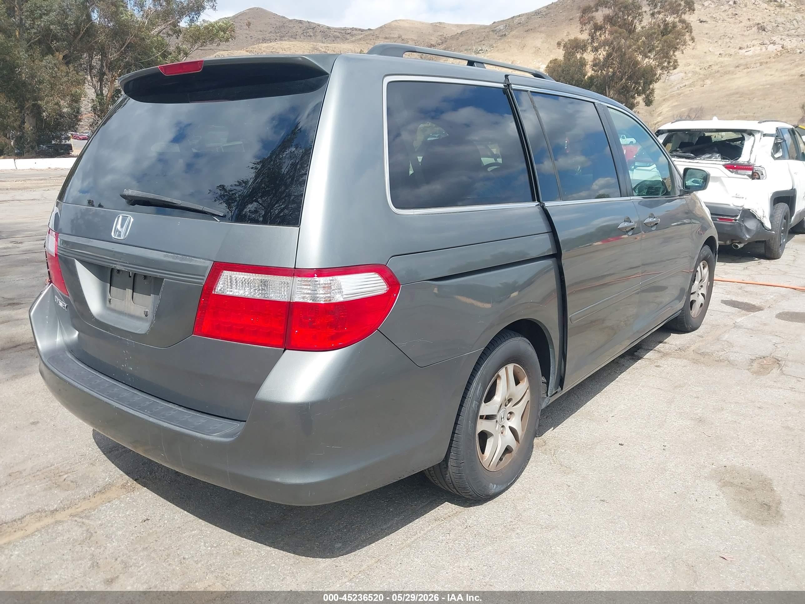 2007 Honda Odyssey Ex-l Gray vin: 5FNRL38797B415010