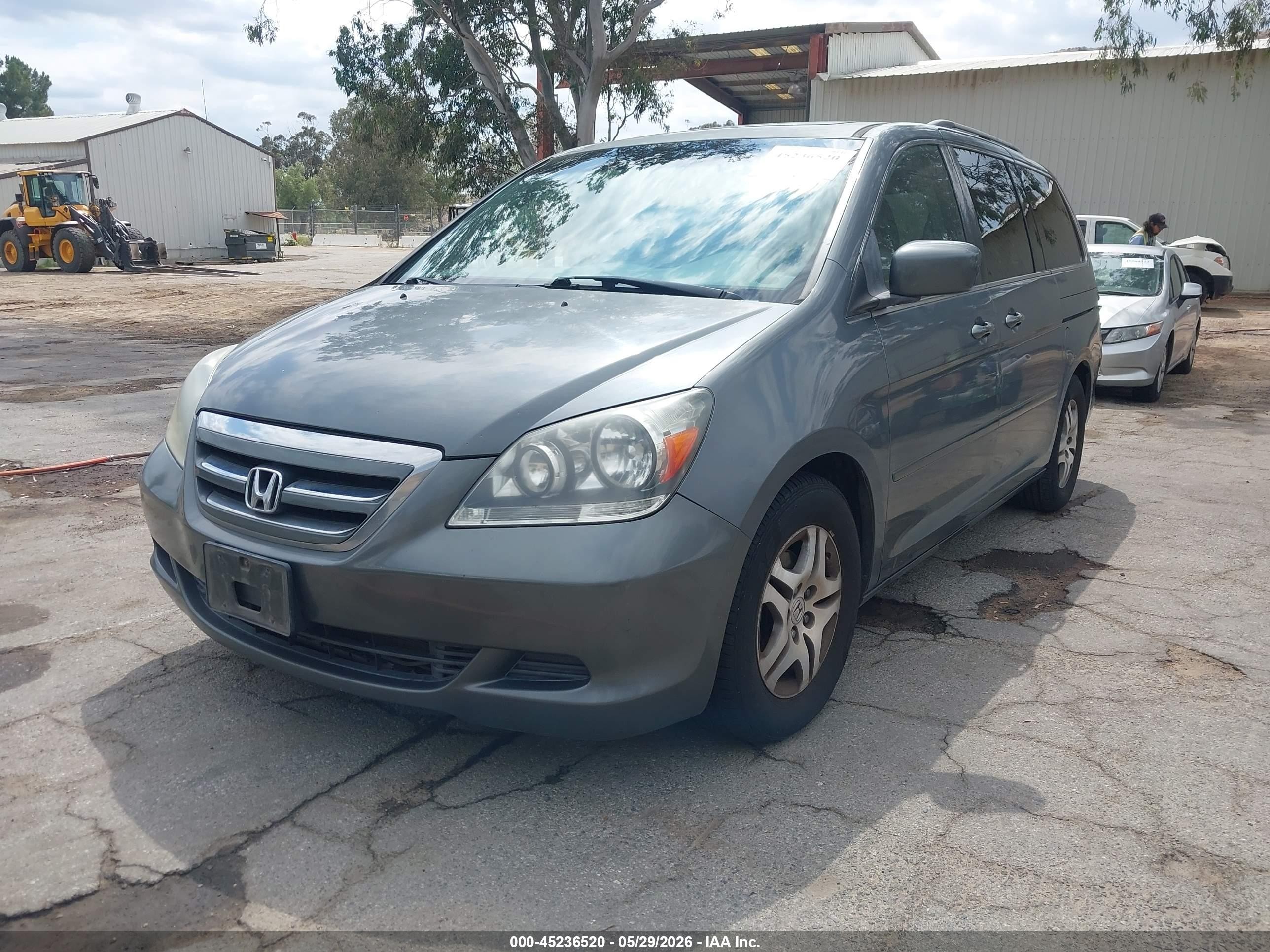 2007 Honda Odyssey Ex-l Gray vin: 5FNRL38797B415010