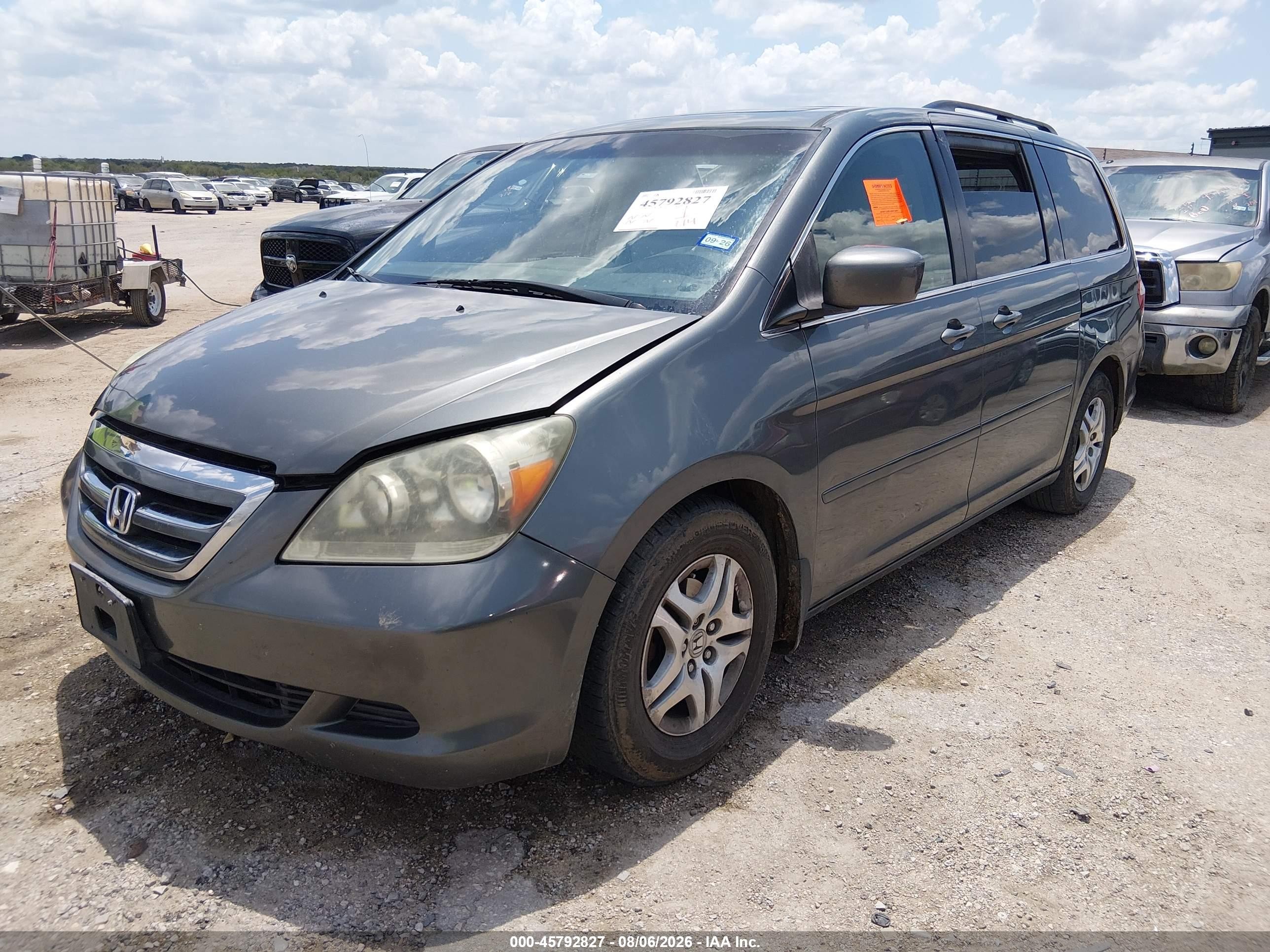 2007 Honda Odyssey Ex-l Gray vin: 5FNRL38797B449528