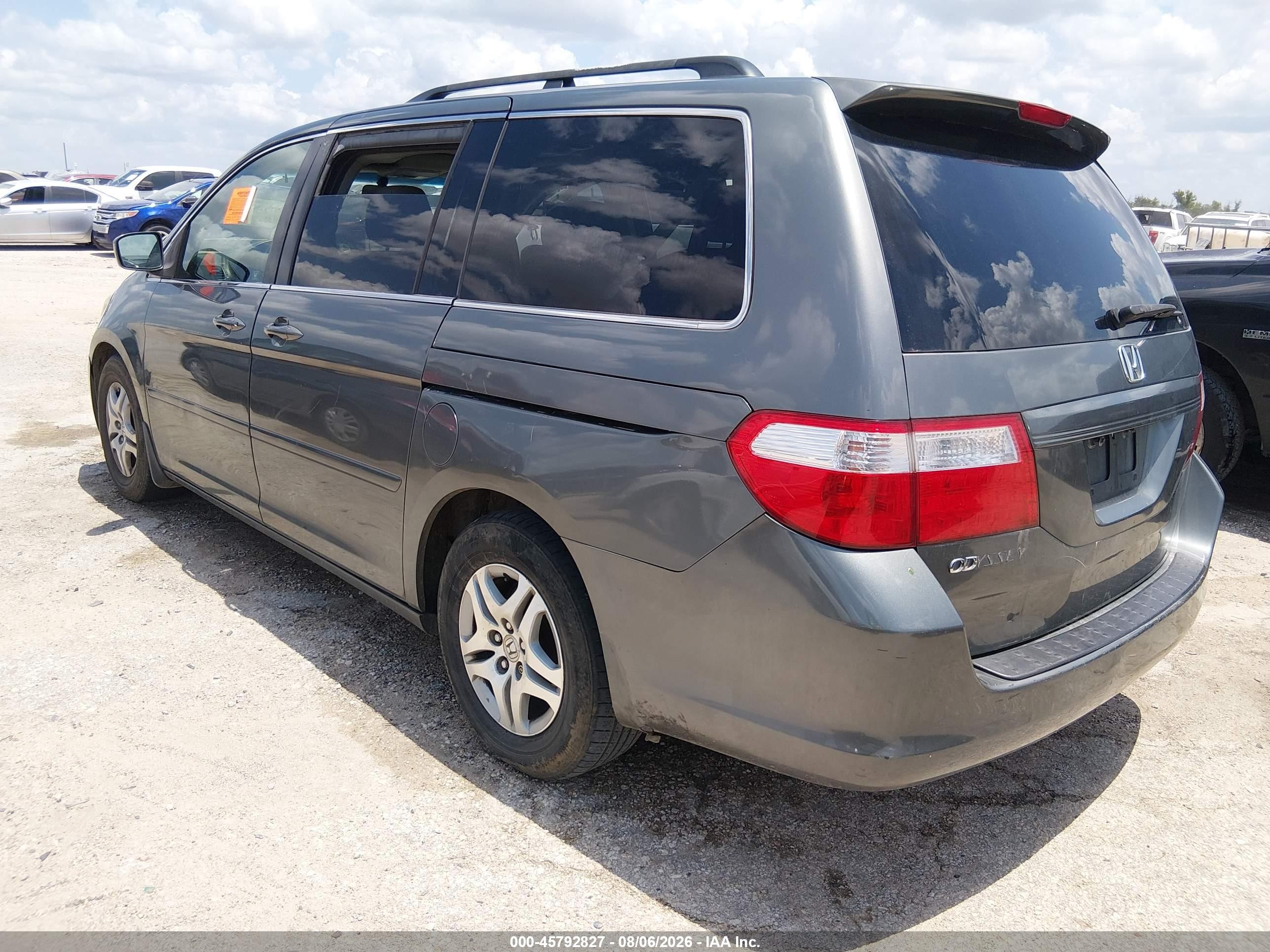 2007 Honda Odyssey Ex-l Gray vin: 5FNRL38797B449528
