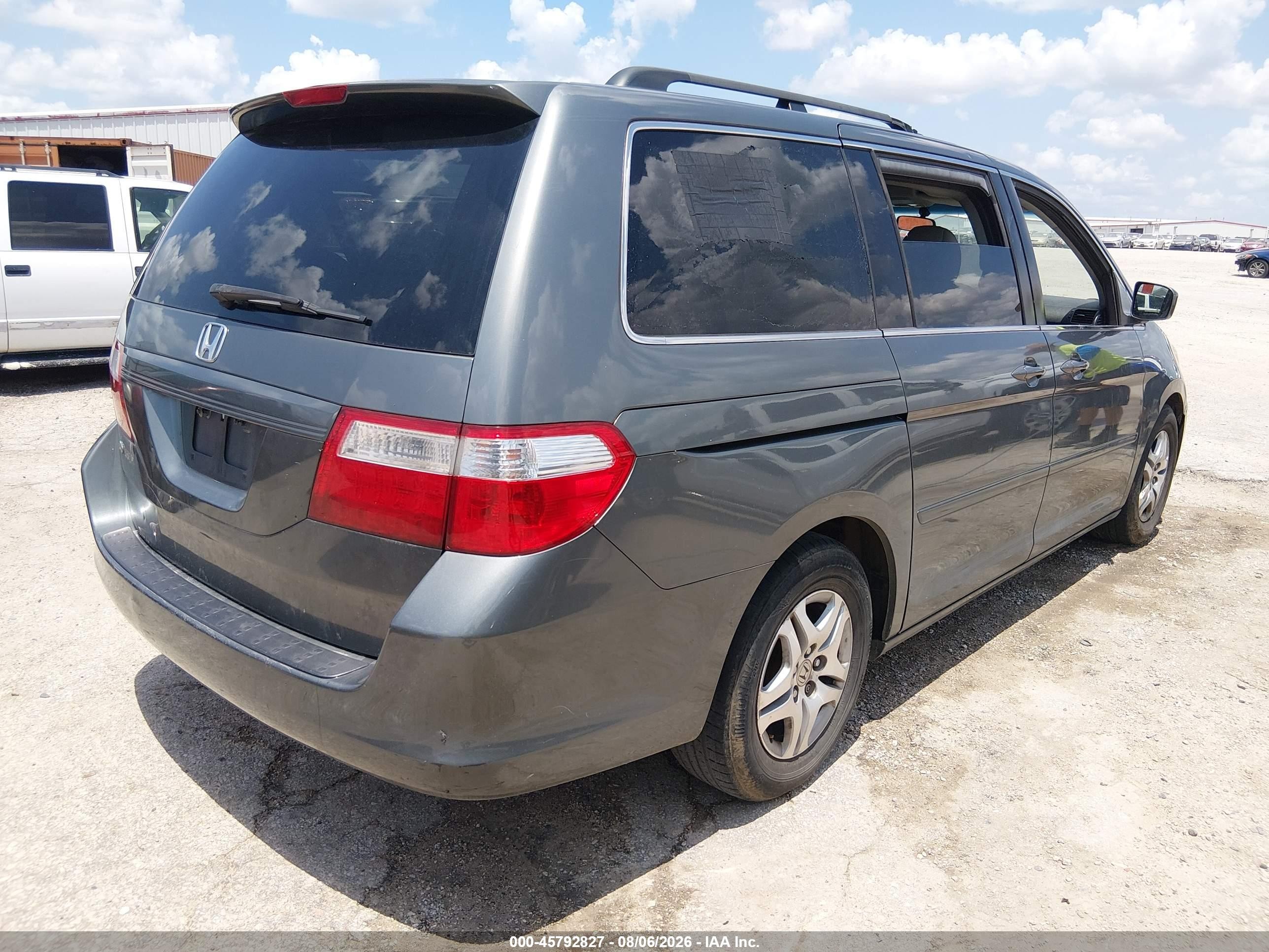 2007 Honda Odyssey Ex-l Gray vin: 5FNRL38797B449528