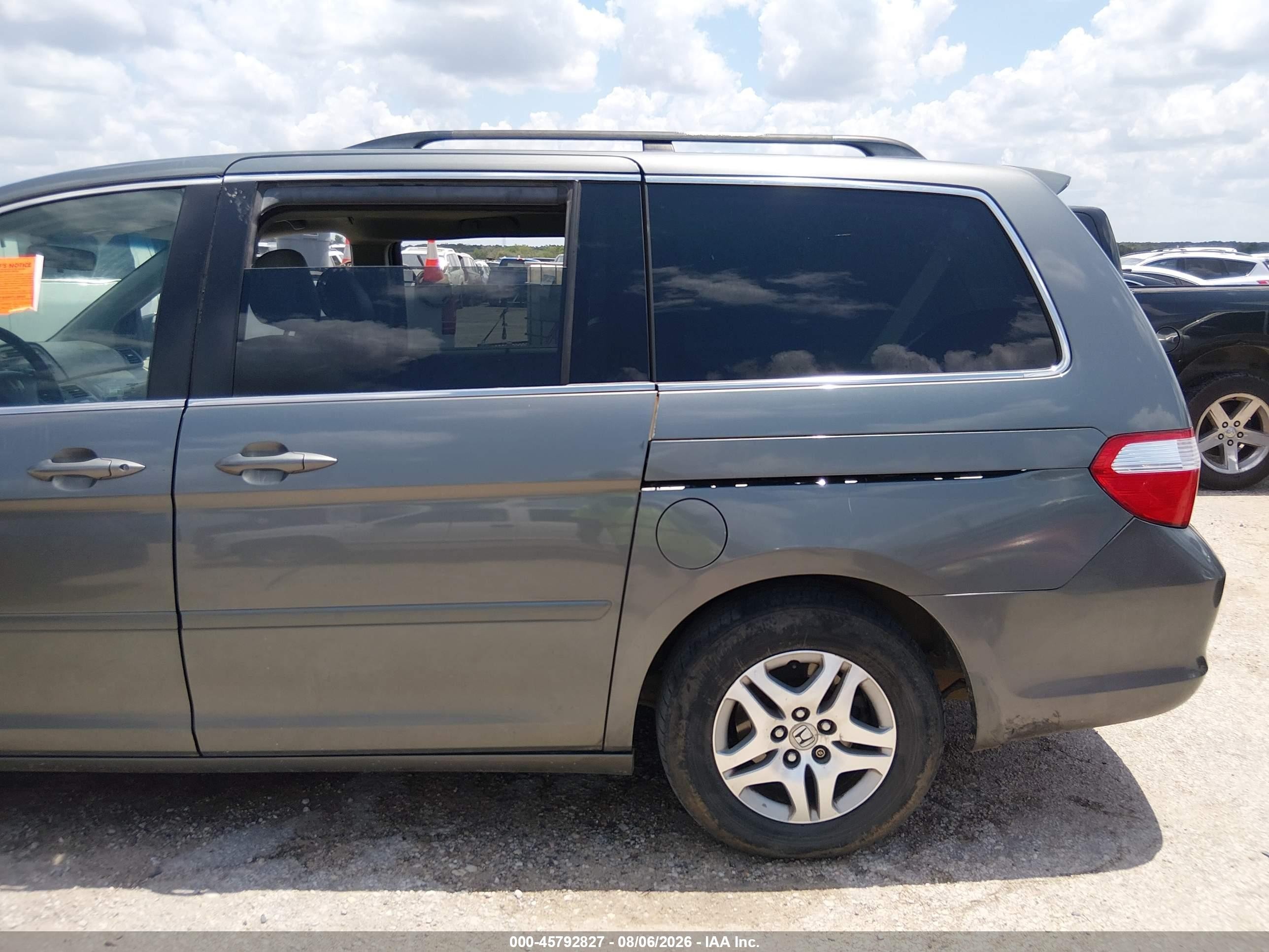 2007 Honda Odyssey Ex-l Gray vin: 5FNRL38797B449528