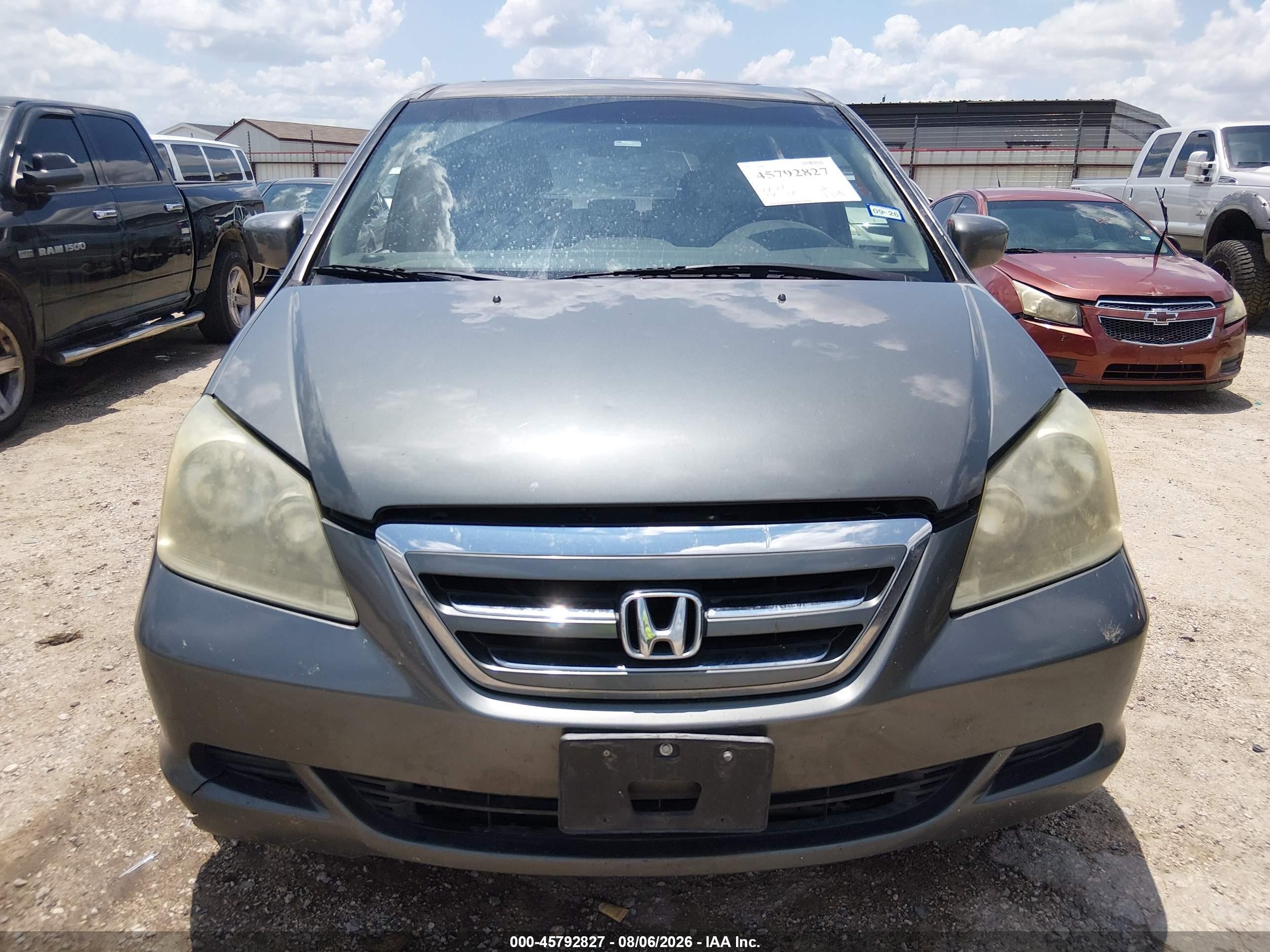 2007 Honda Odyssey Ex-l Gray vin: 5FNRL38797B449528