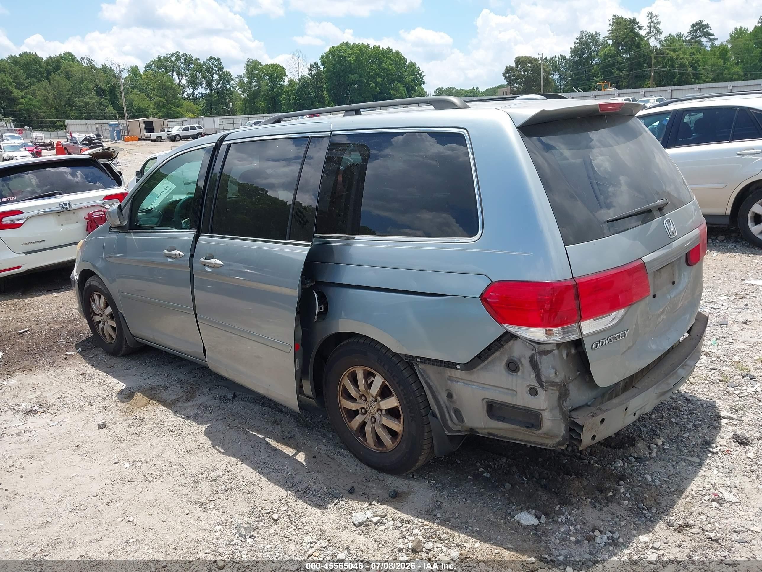 2008 Honda Odyssey Ex-l Light Blue vin: 5FNRL38798B008211