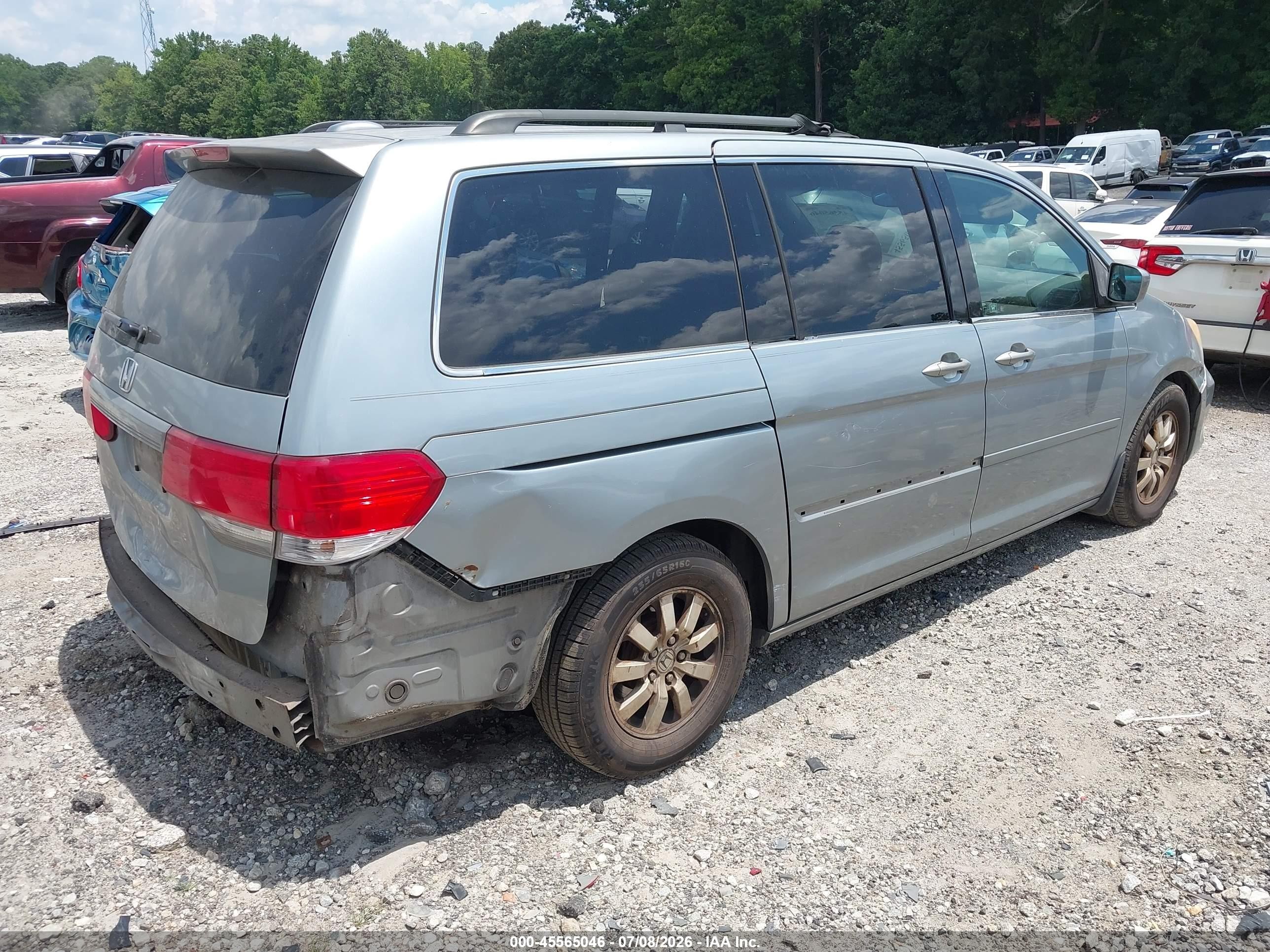 2008 Honda Odyssey Ex-l Light Blue vin: 5FNRL38798B008211